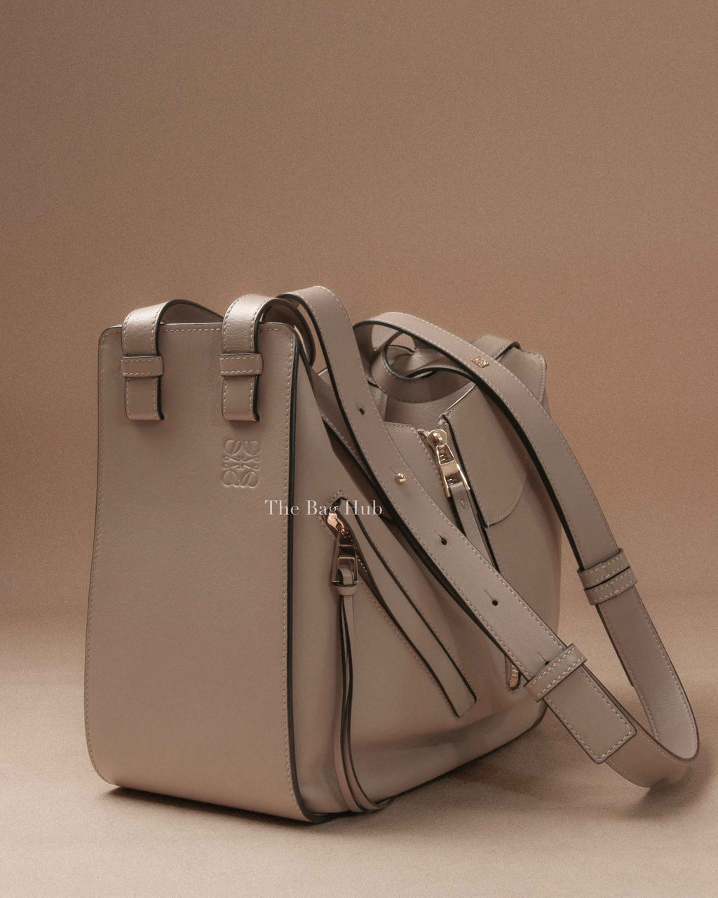 Loewe Sand Calfskin Leather Small Hammock Bag