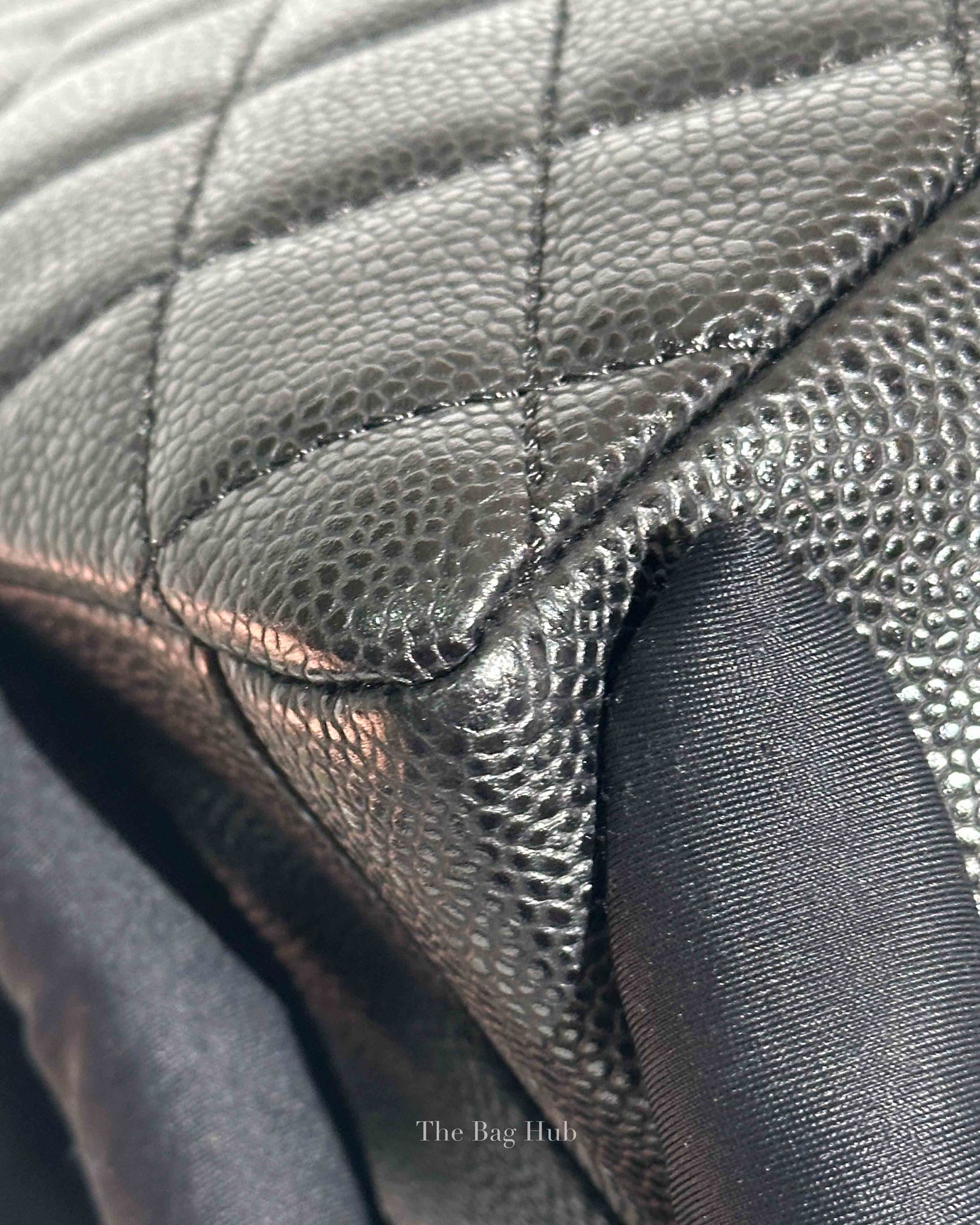 Chanel Black Caviar Quilted Grand Shopping Tote Bag GHW