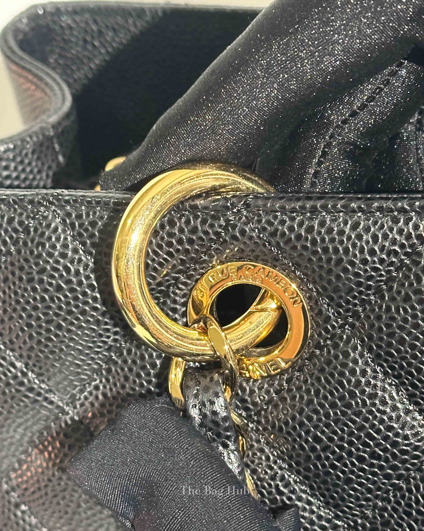 Chanel Black Caviar Quilted Grand Shopping Tote Bag GHW