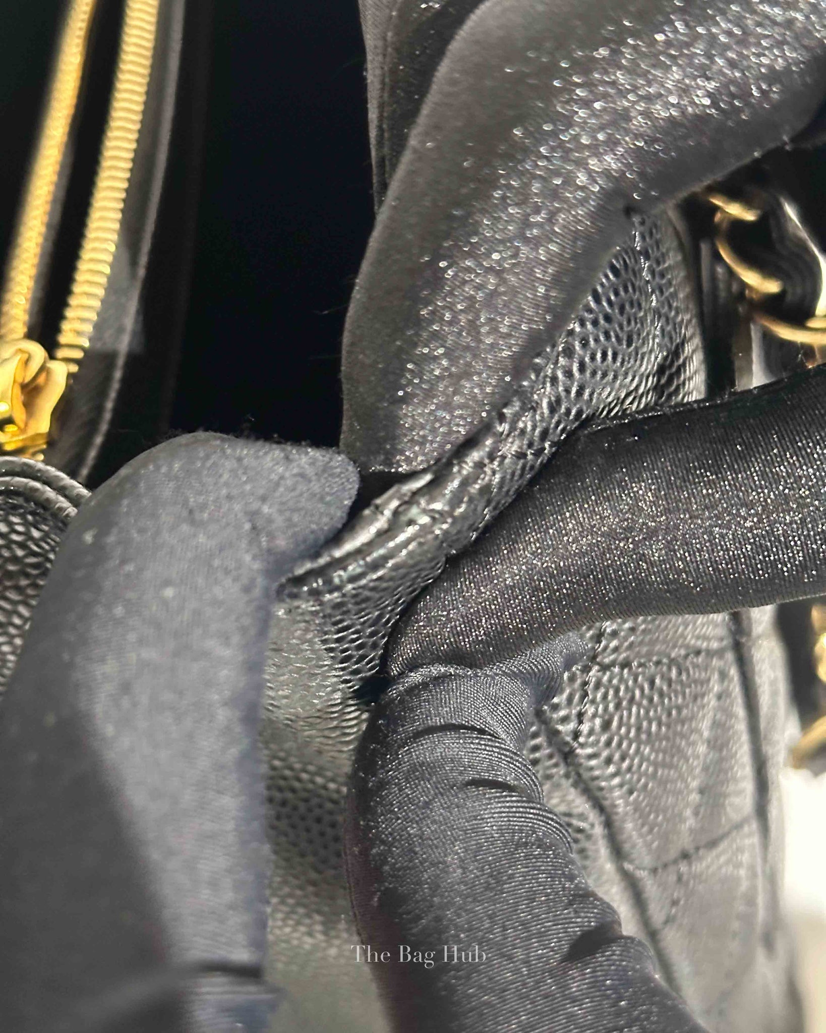 Chanel Black Caviar Quilted Grand Shopping Tote Bag GHW