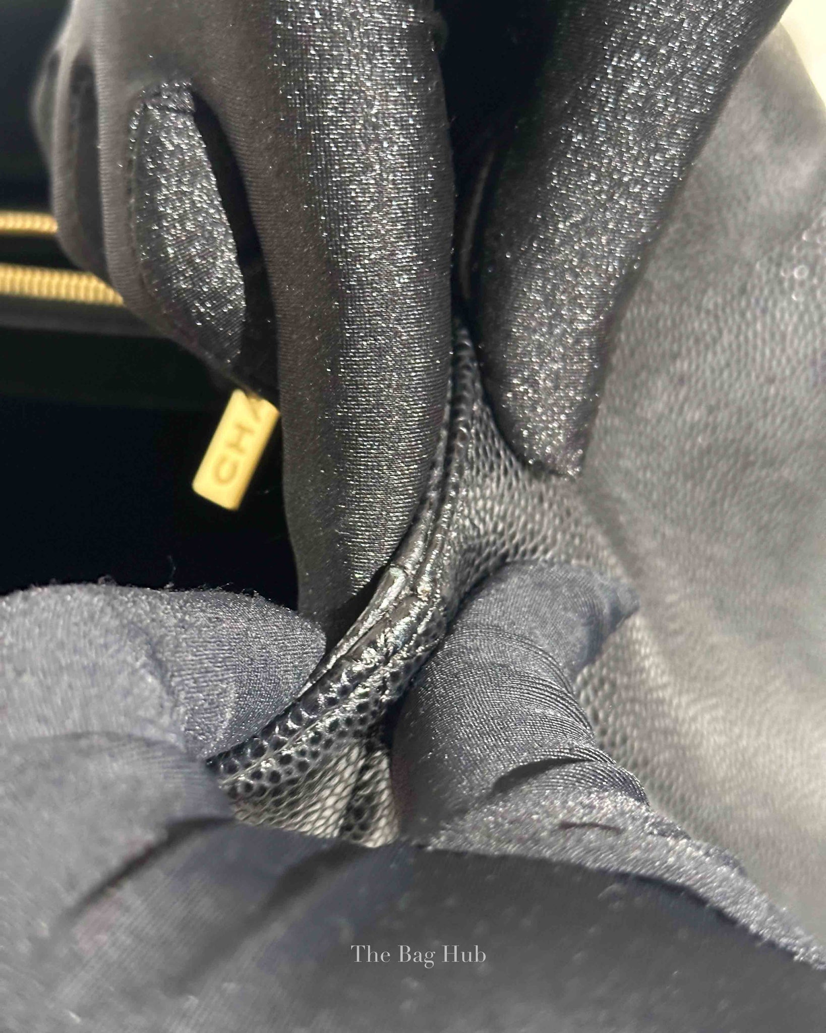 Chanel Black Caviar Quilted Grand Shopping Tote Bag GHW