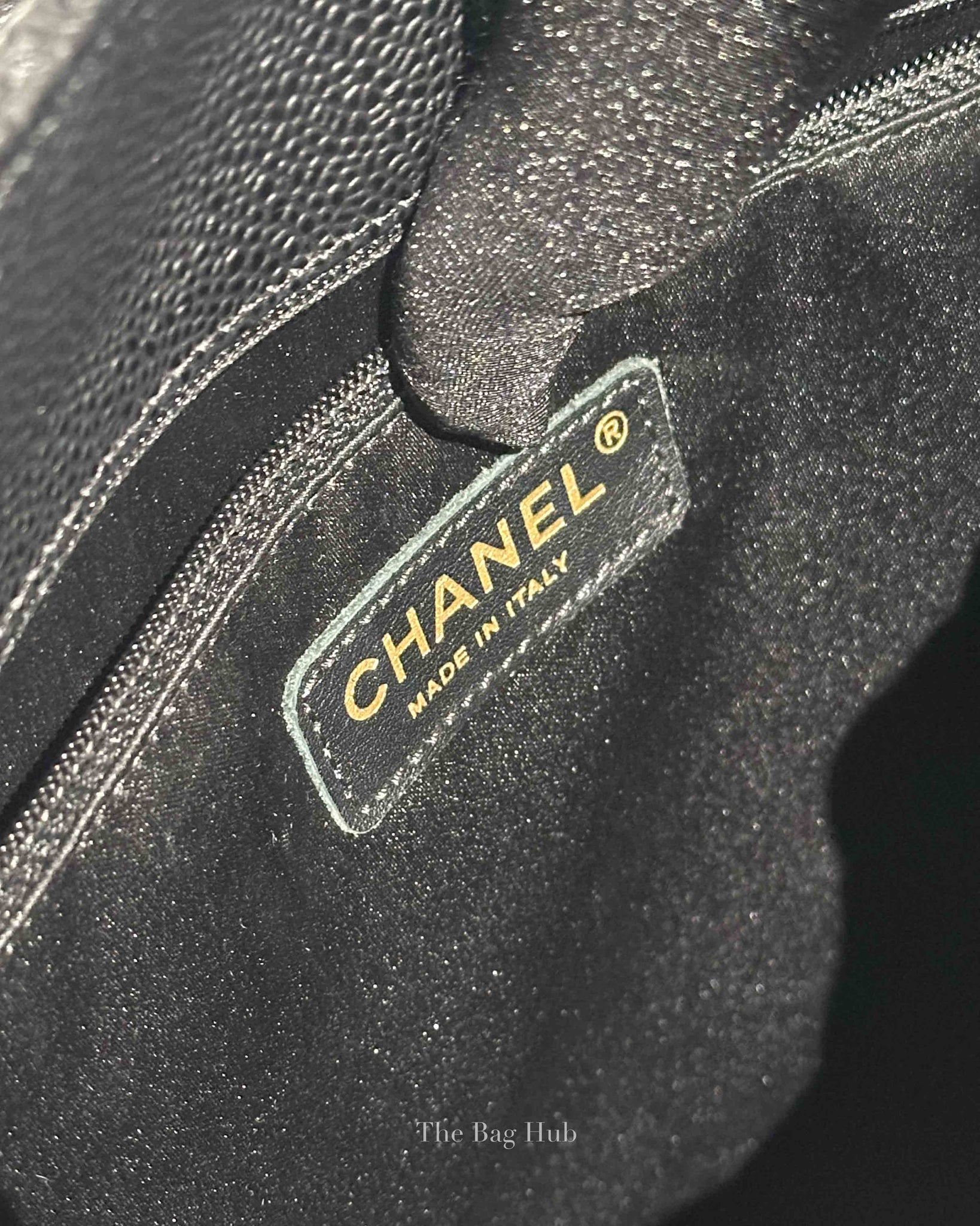 Chanel Black Caviar Quilted Grand Shopping Tote Bag GHW