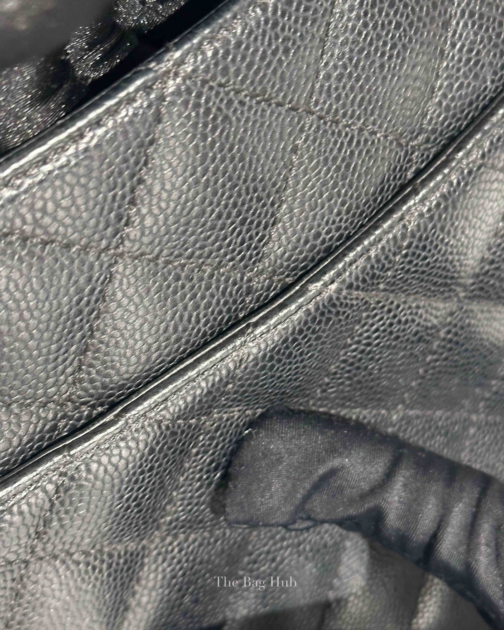 Chanel Black Caviar Quilted Grand Shopping Tote Bag SHW