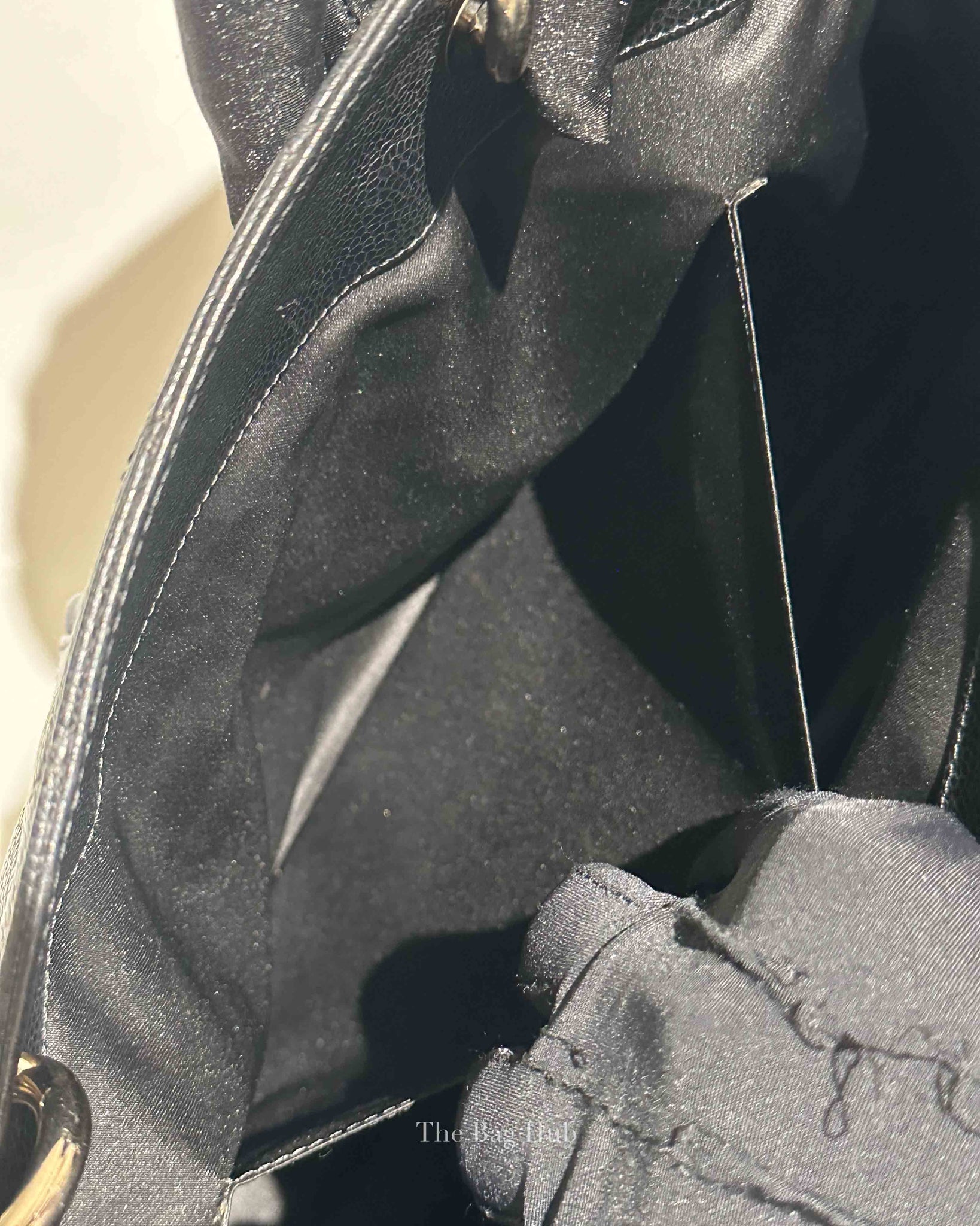 Chanel Black Caviar Quilted Grand Shopping Tote Bag SHW