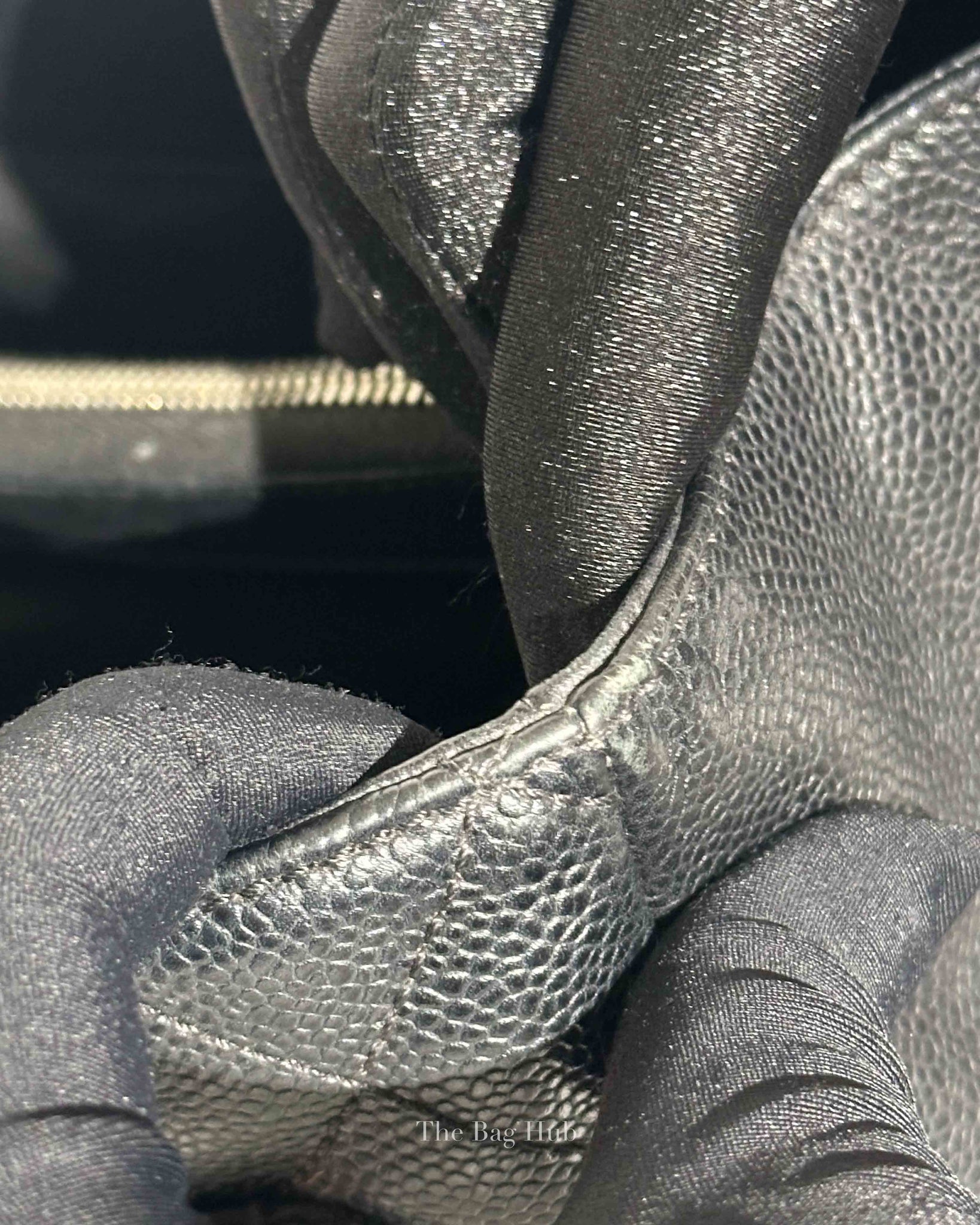 Chanel Black Caviar Quilted Grand Shopping Tote Bag SHW