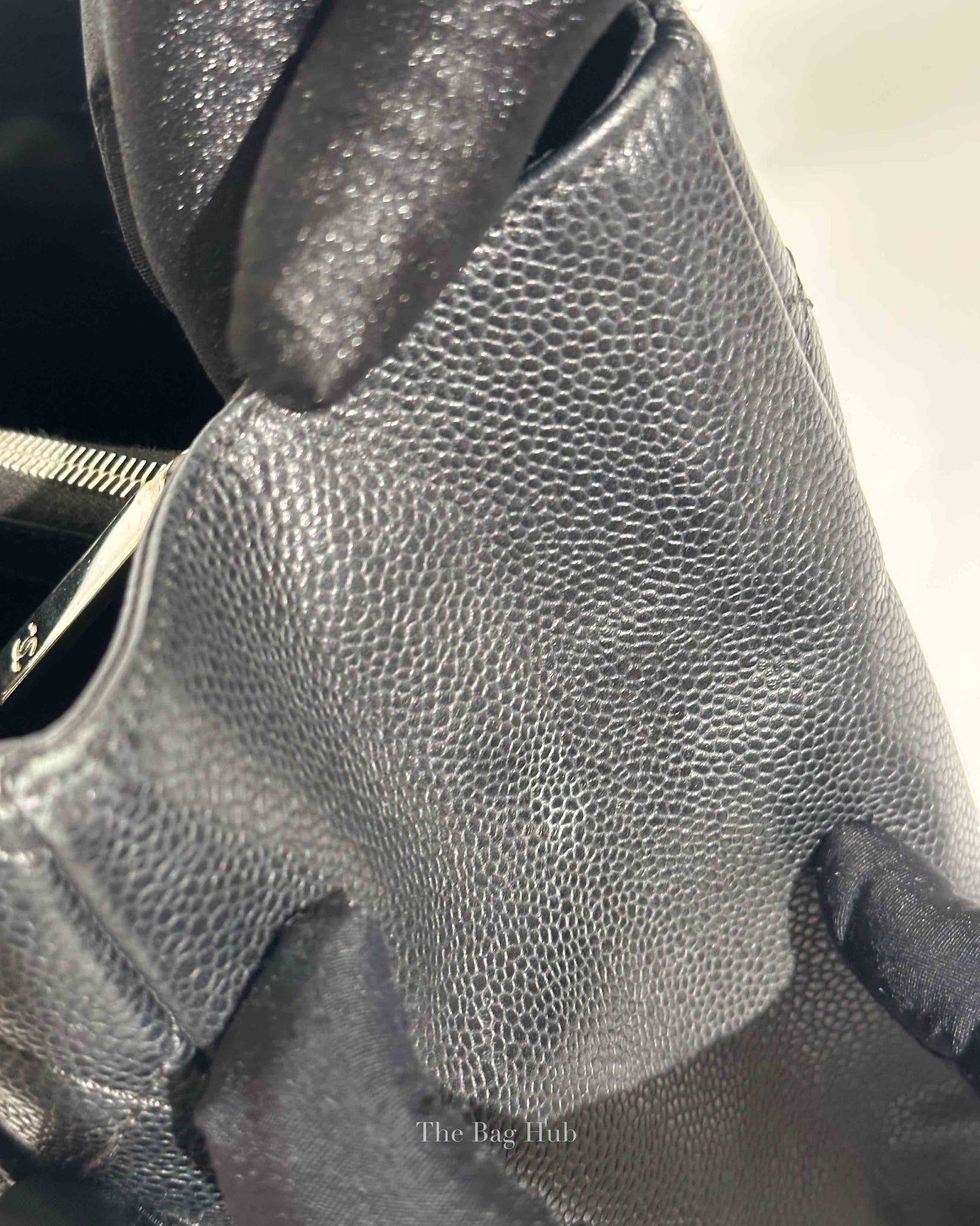 Chanel Black Caviar Quilted Grand Shopping Tote Bag SHW