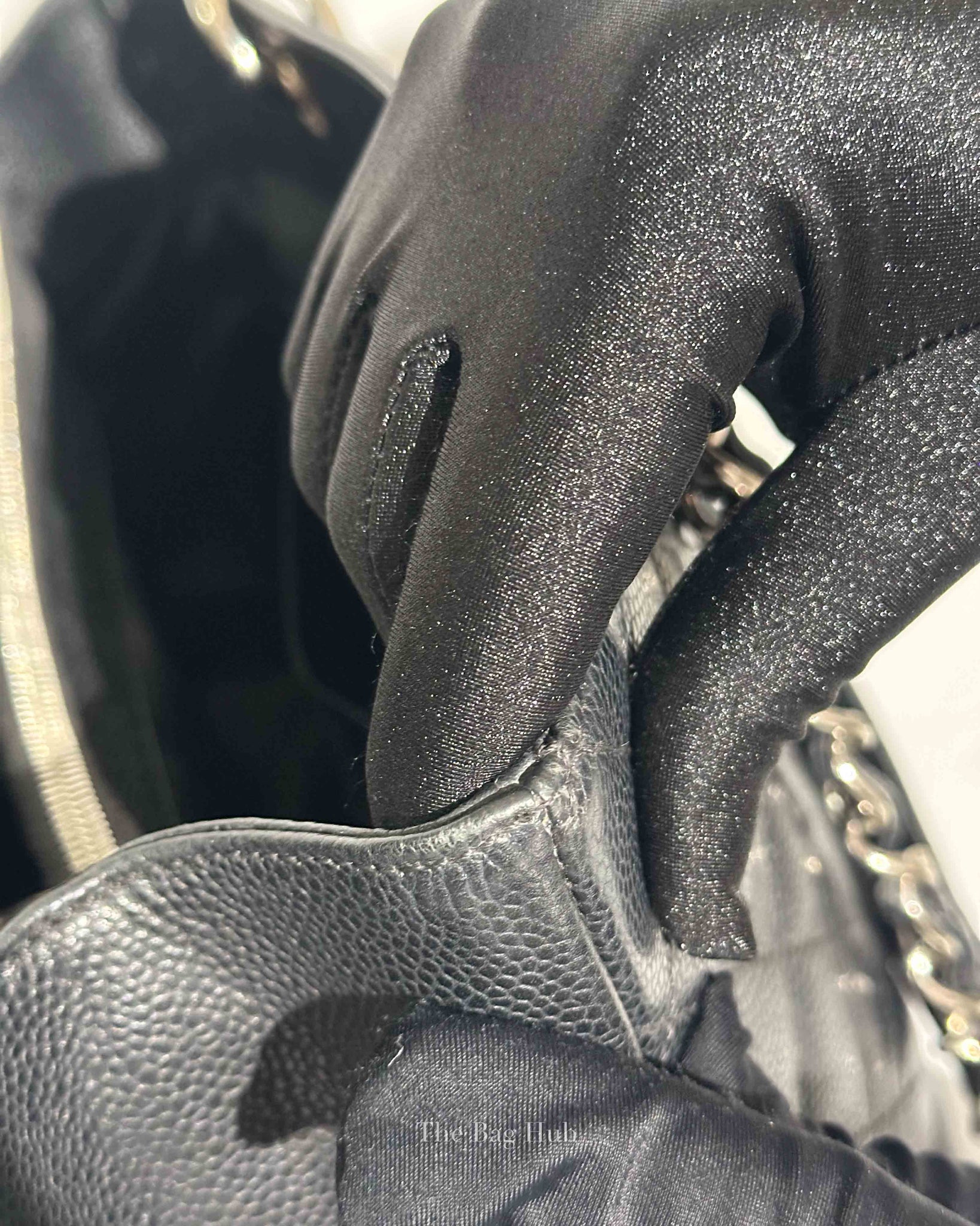 Chanel Black Caviar Quilted Grand Shopping Tote Bag SHW