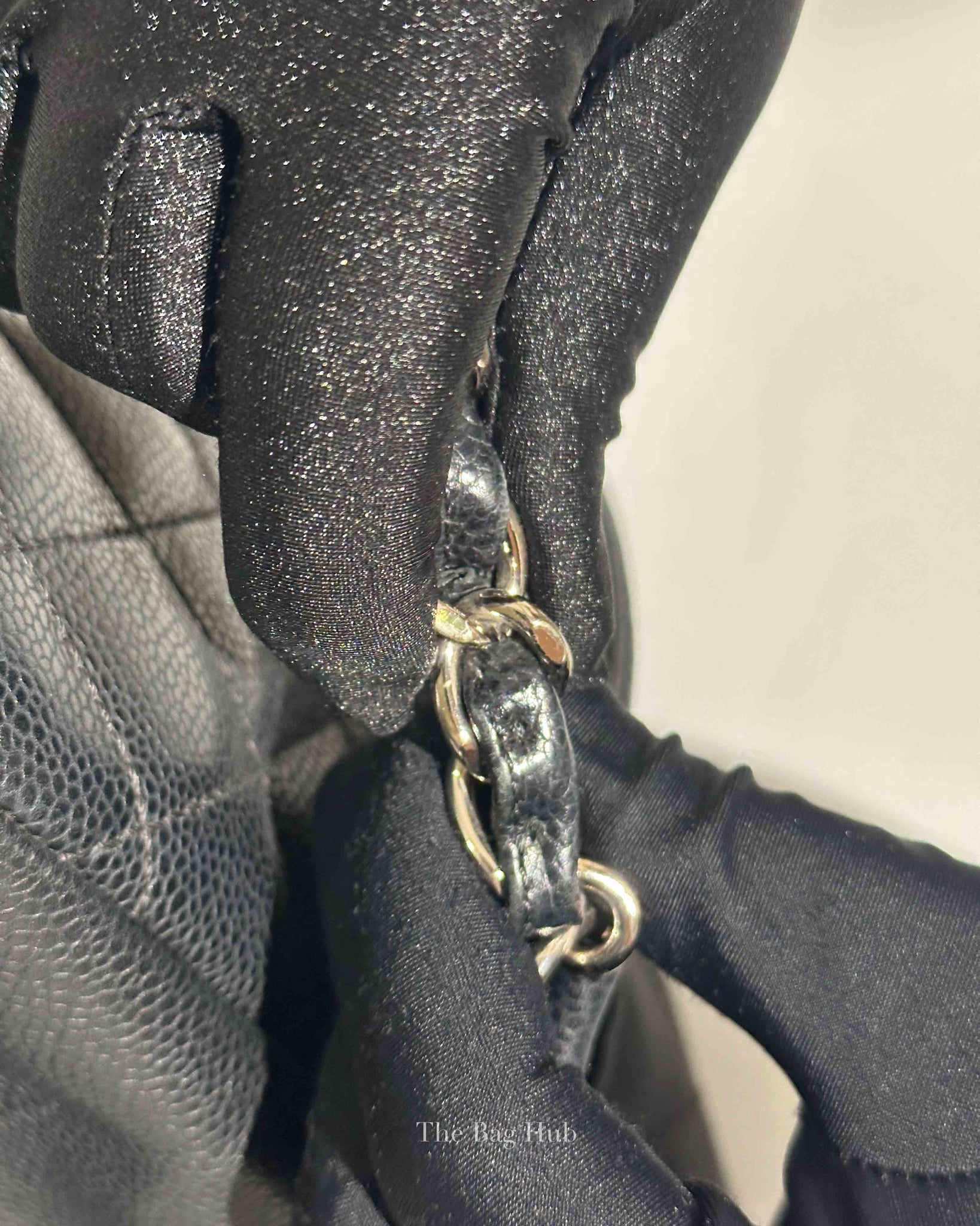 Chanel Black Caviar Quilted Grand Shopping Tote Bag SHW