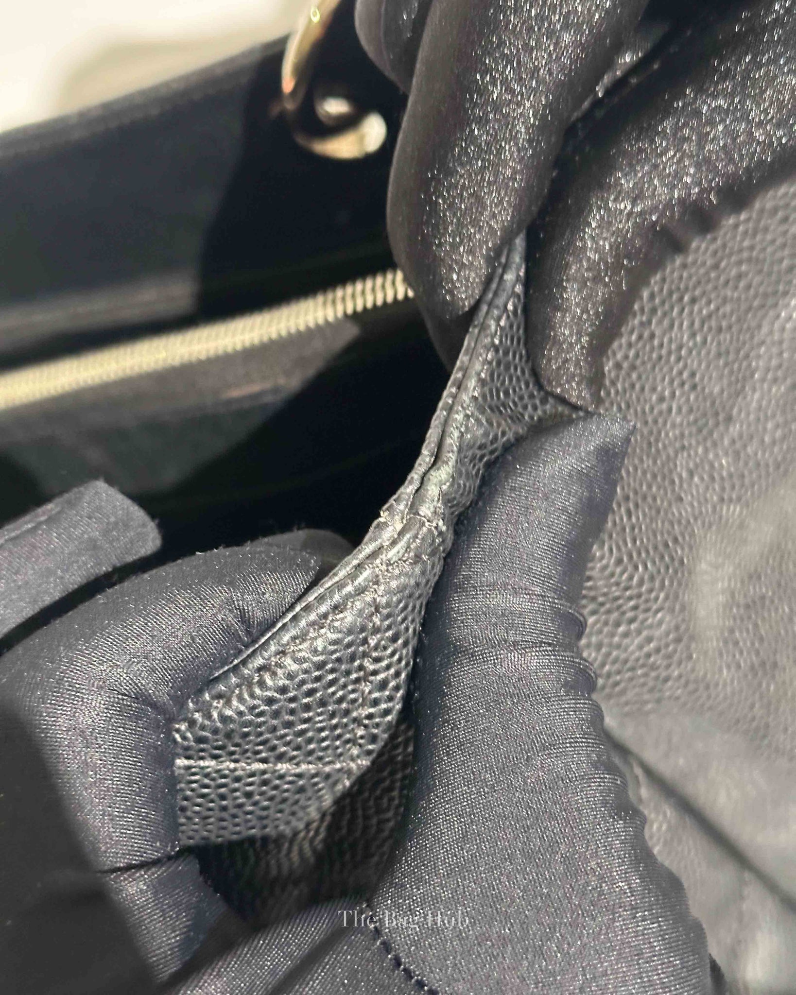 Chanel Black Caviar Quilted Grand Shopping Tote Bag SHW