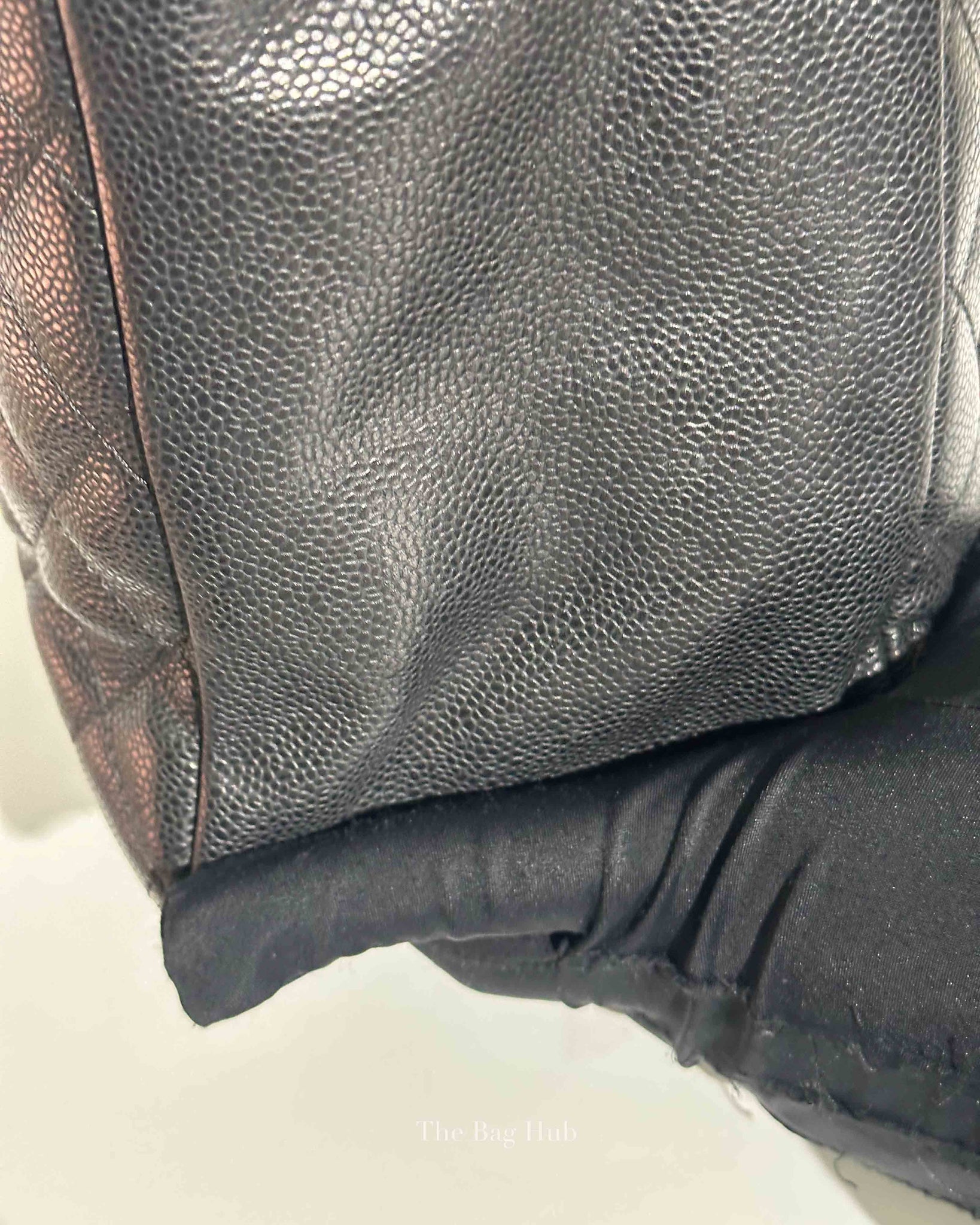 Chanel Black Caviar Quilted Grand Shopping Tote Bag SHW