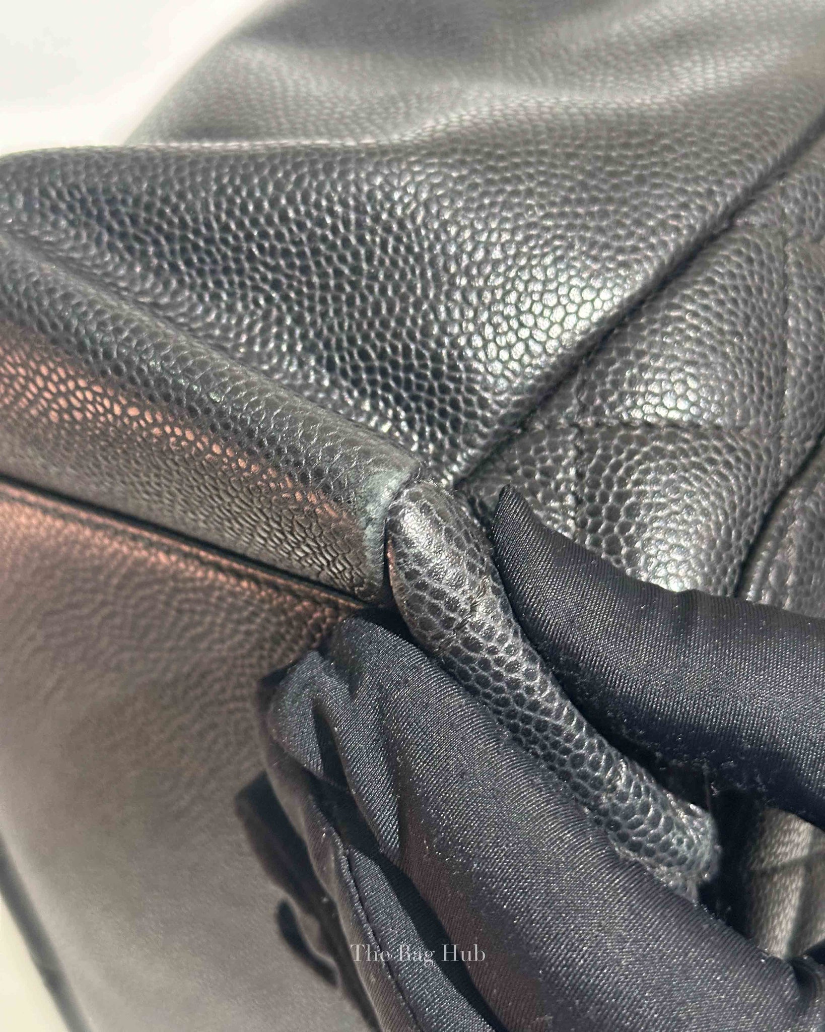 Chanel Black Caviar Quilted Grand Shopping Tote Bag SHW