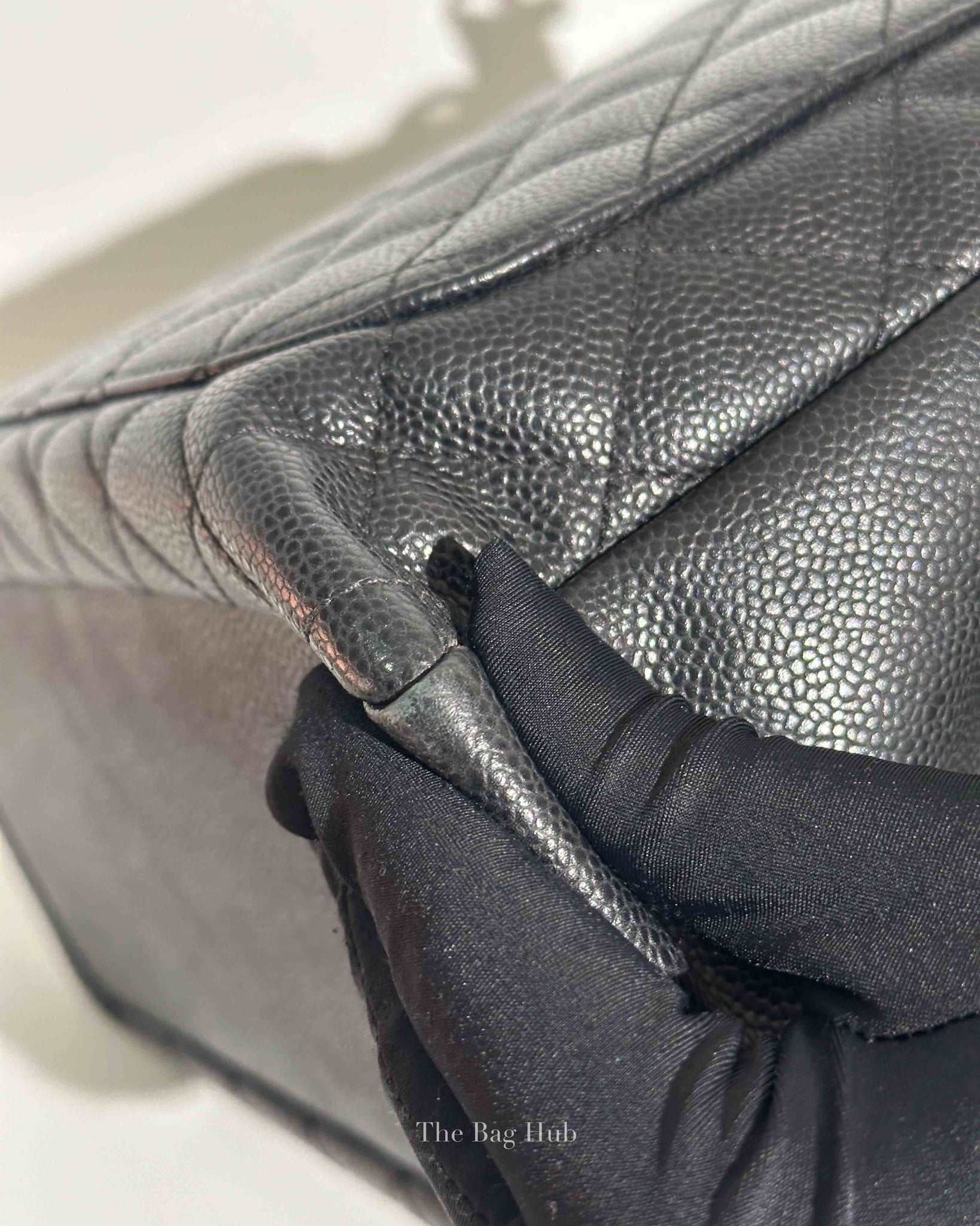 Chanel Black Caviar Quilted Grand Shopping Tote Bag SHW