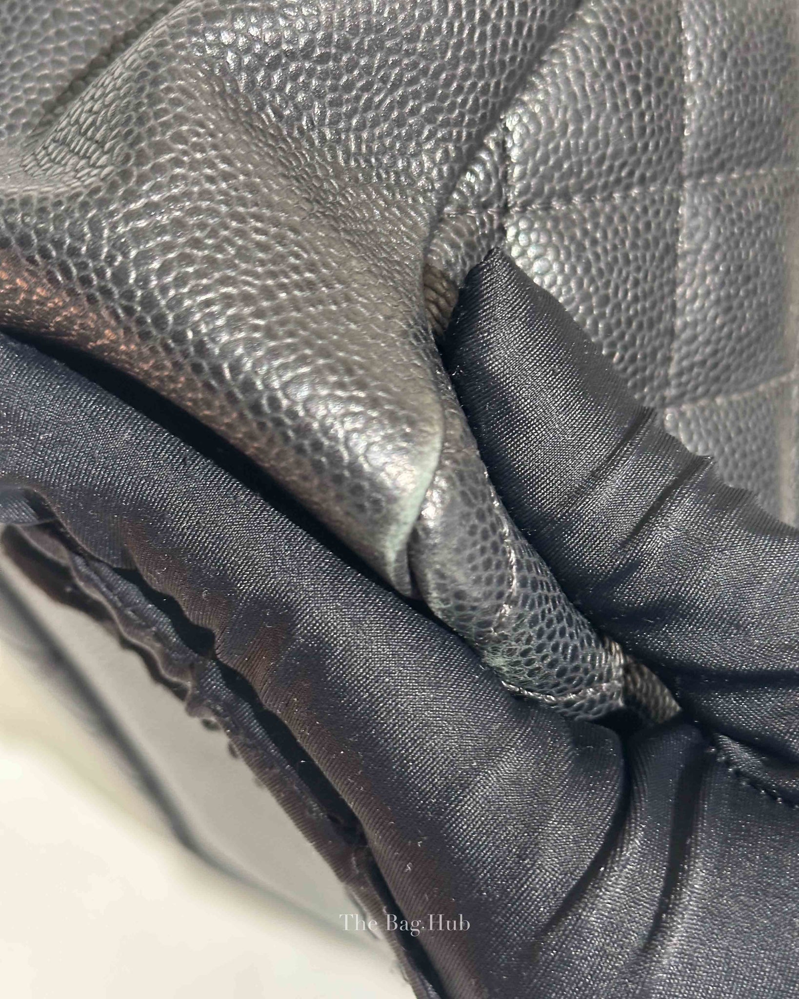 Chanel Black Caviar Quilted Grand Shopping Tote Bag SHW