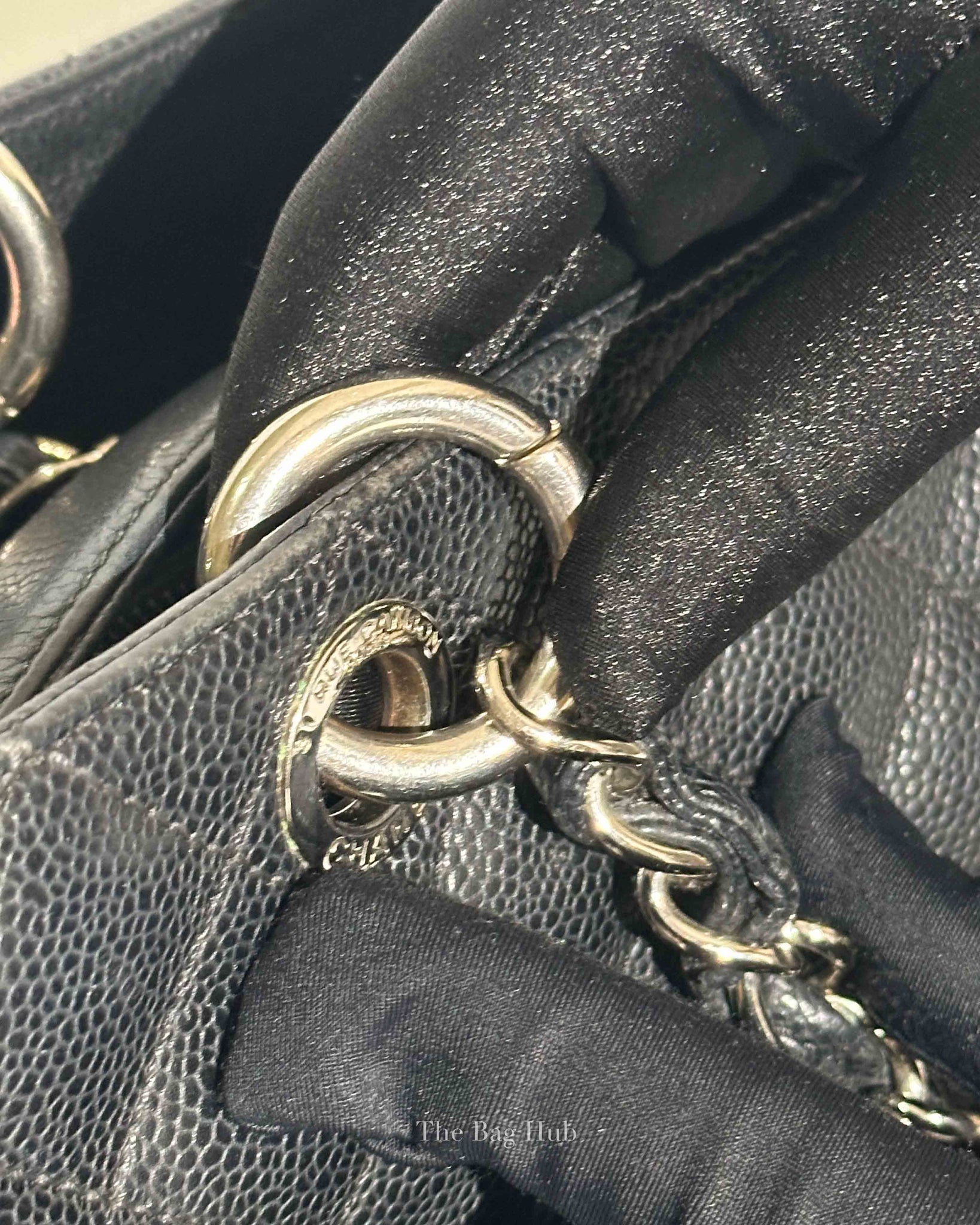 Chanel Black Caviar Quilted Grand Shopping Tote Bag SHW