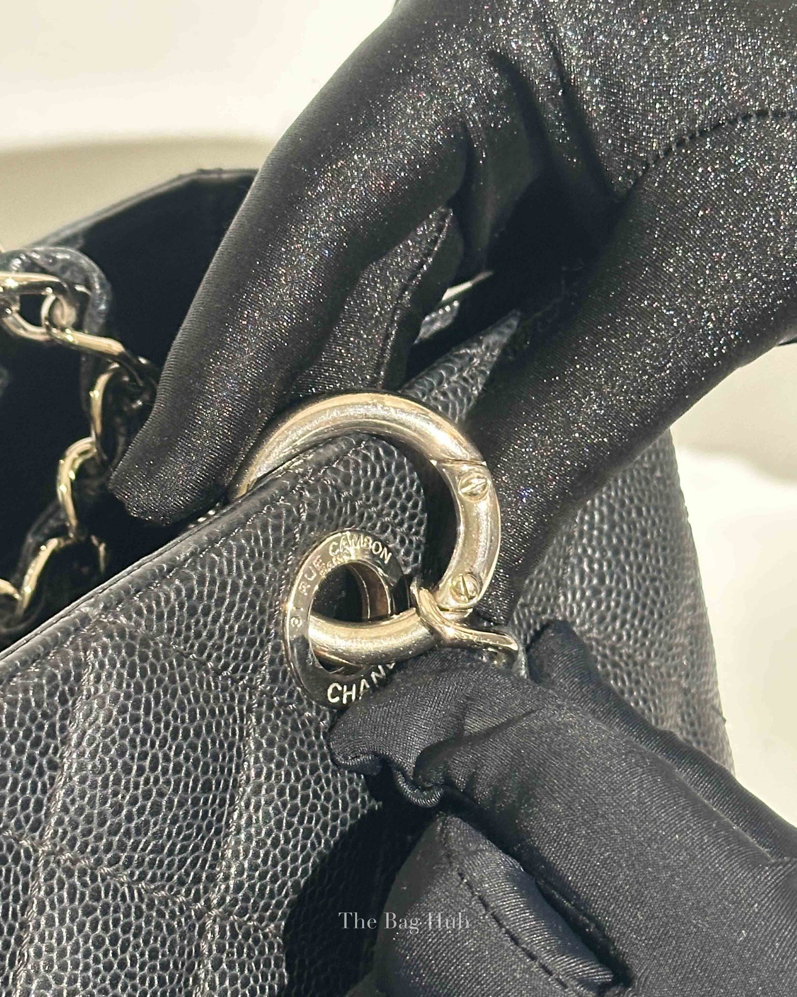 Chanel Black Caviar Quilted Grand Shopping Tote Bag SHW