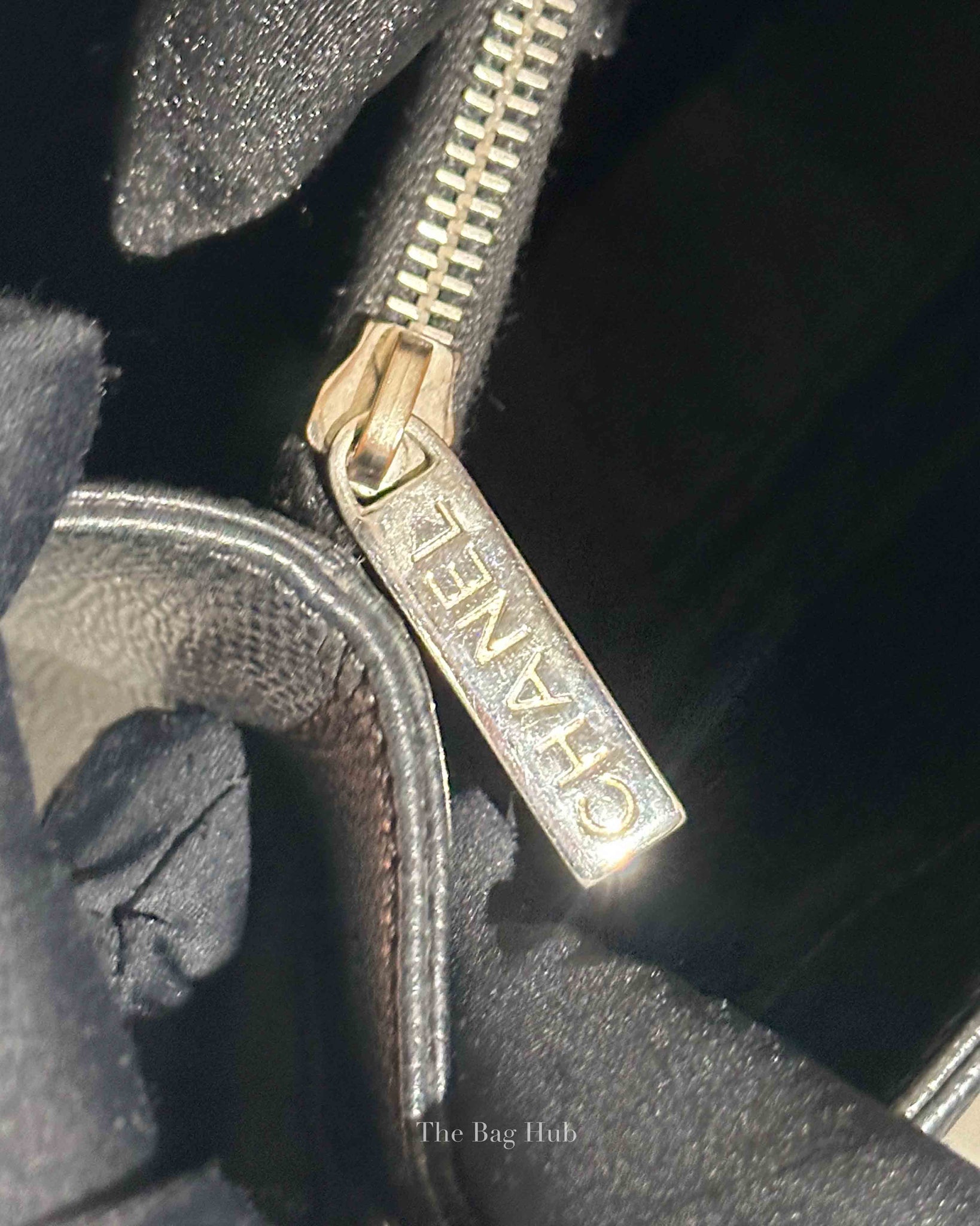 Chanel Black Caviar Quilted Grand Shopping Tote Bag SHW