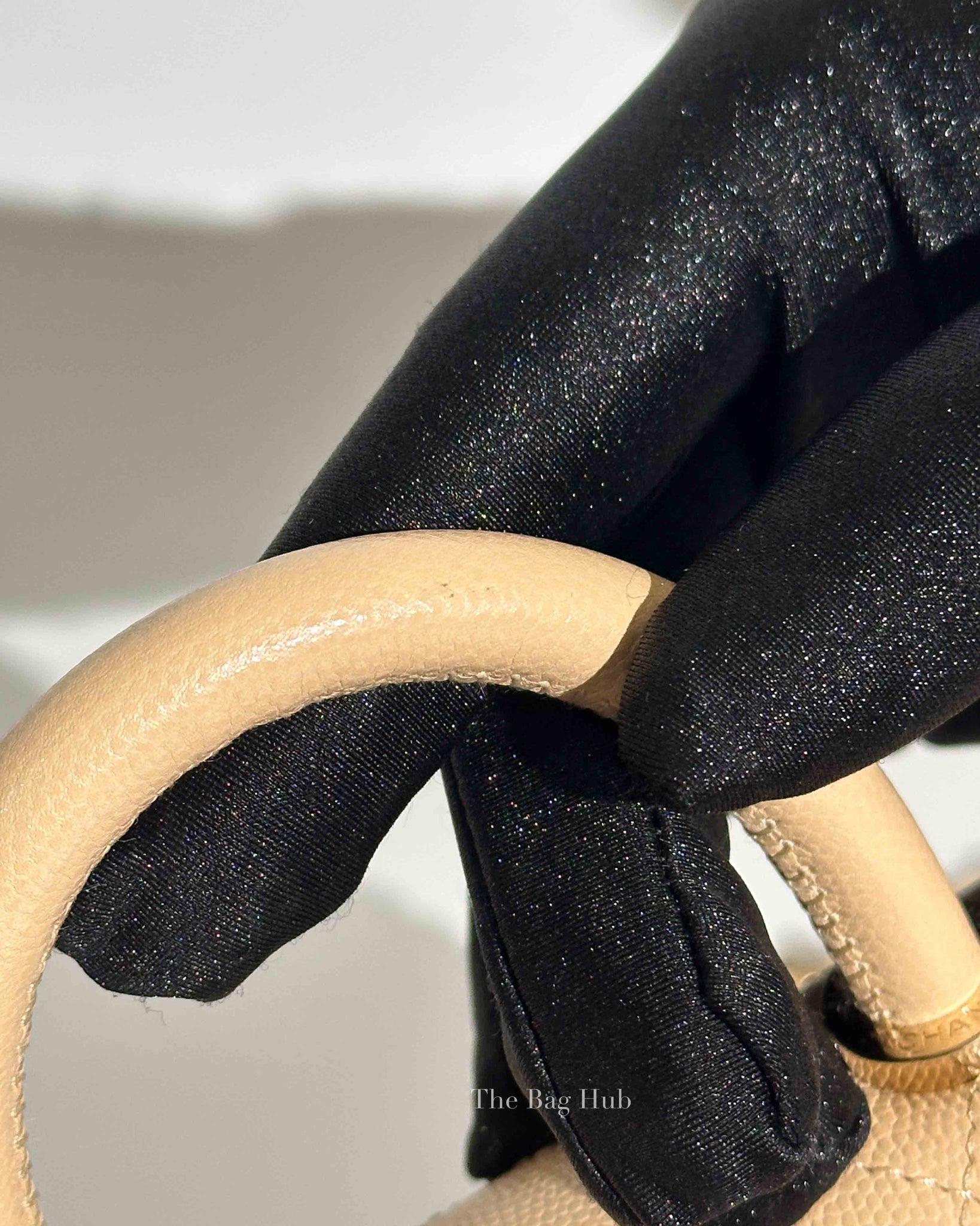 Chanel Beige Caviar Quilted Extra Mini Coco Handle Bag