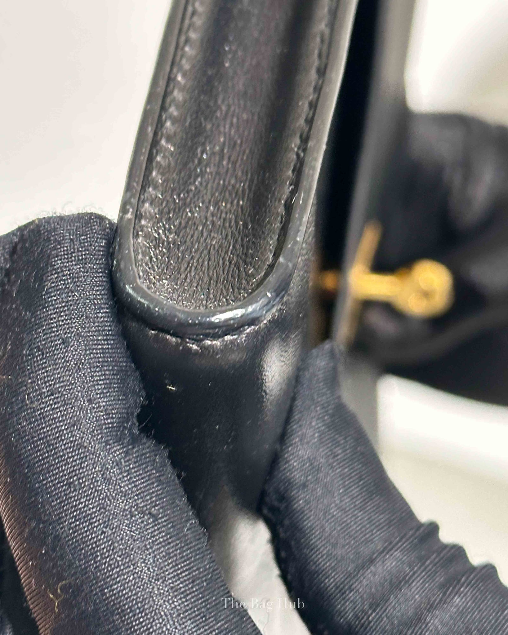 Hermes Noir Swift Kelly Cut Clutch GHW