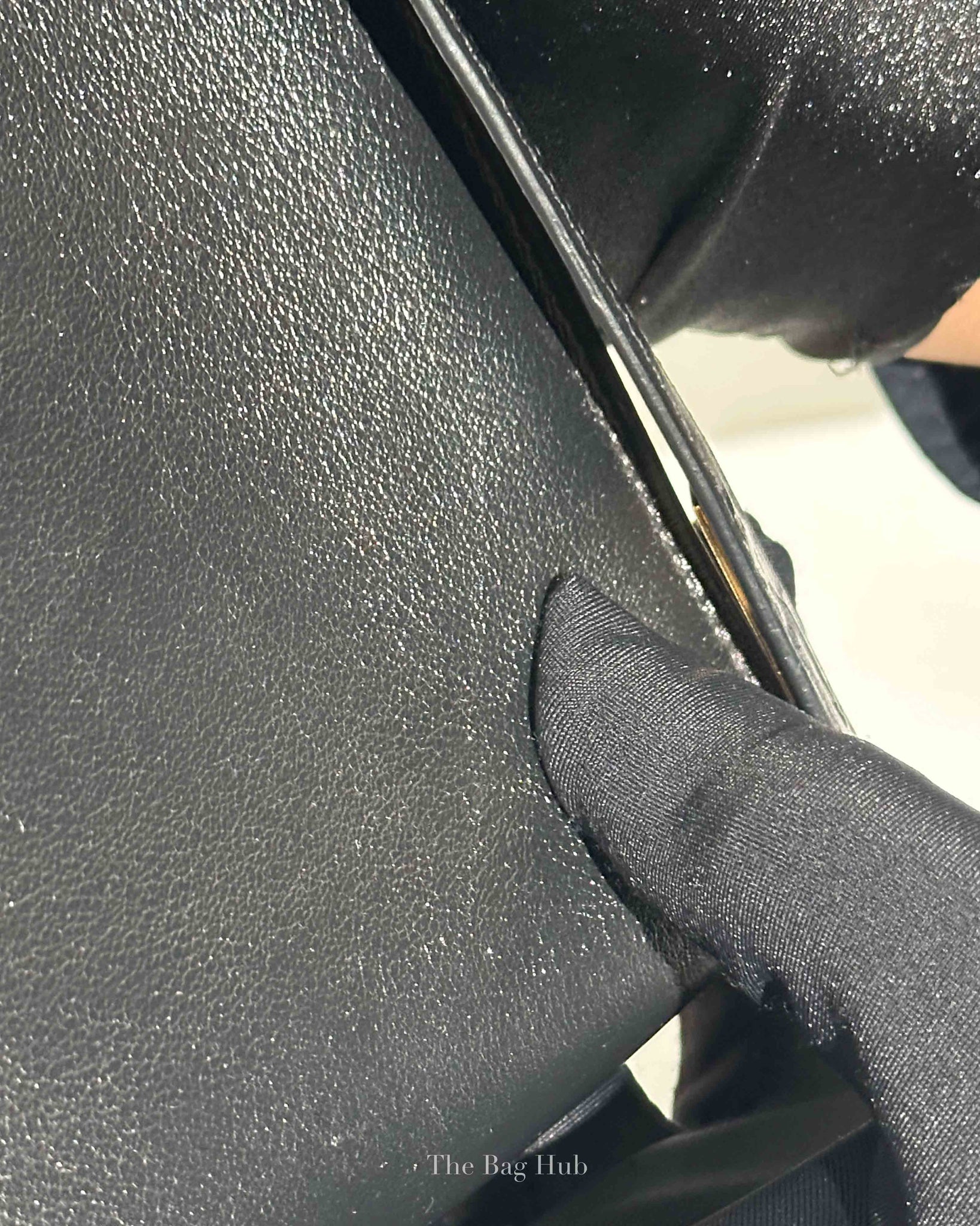 Hermes Noir Swift Kelly Cut Clutch GHW