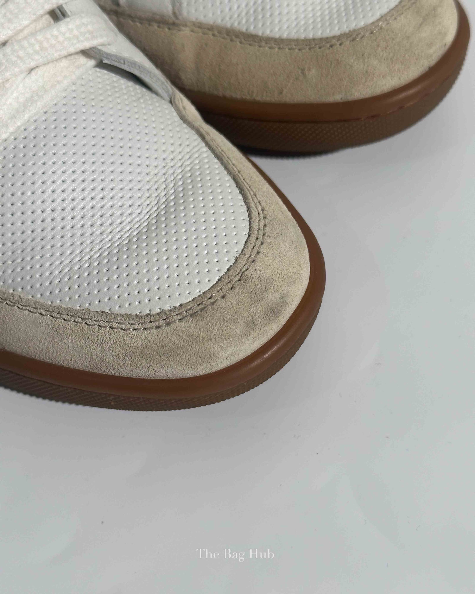 Saint Laurent White Leather Court Classic SL/10 Sneakers Size 37