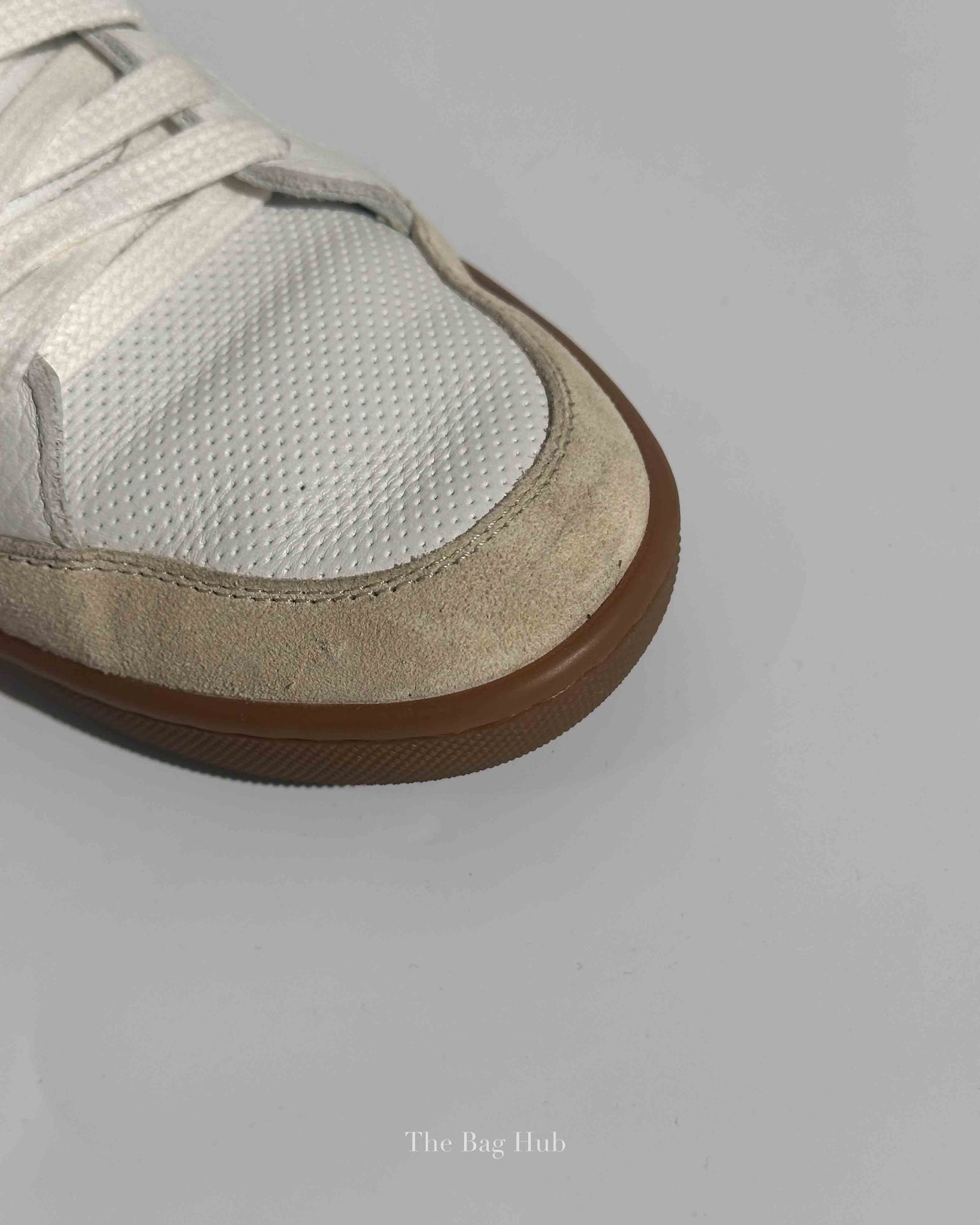 Saint Laurent White Leather Court Classic SL/10 Sneakers Size 37