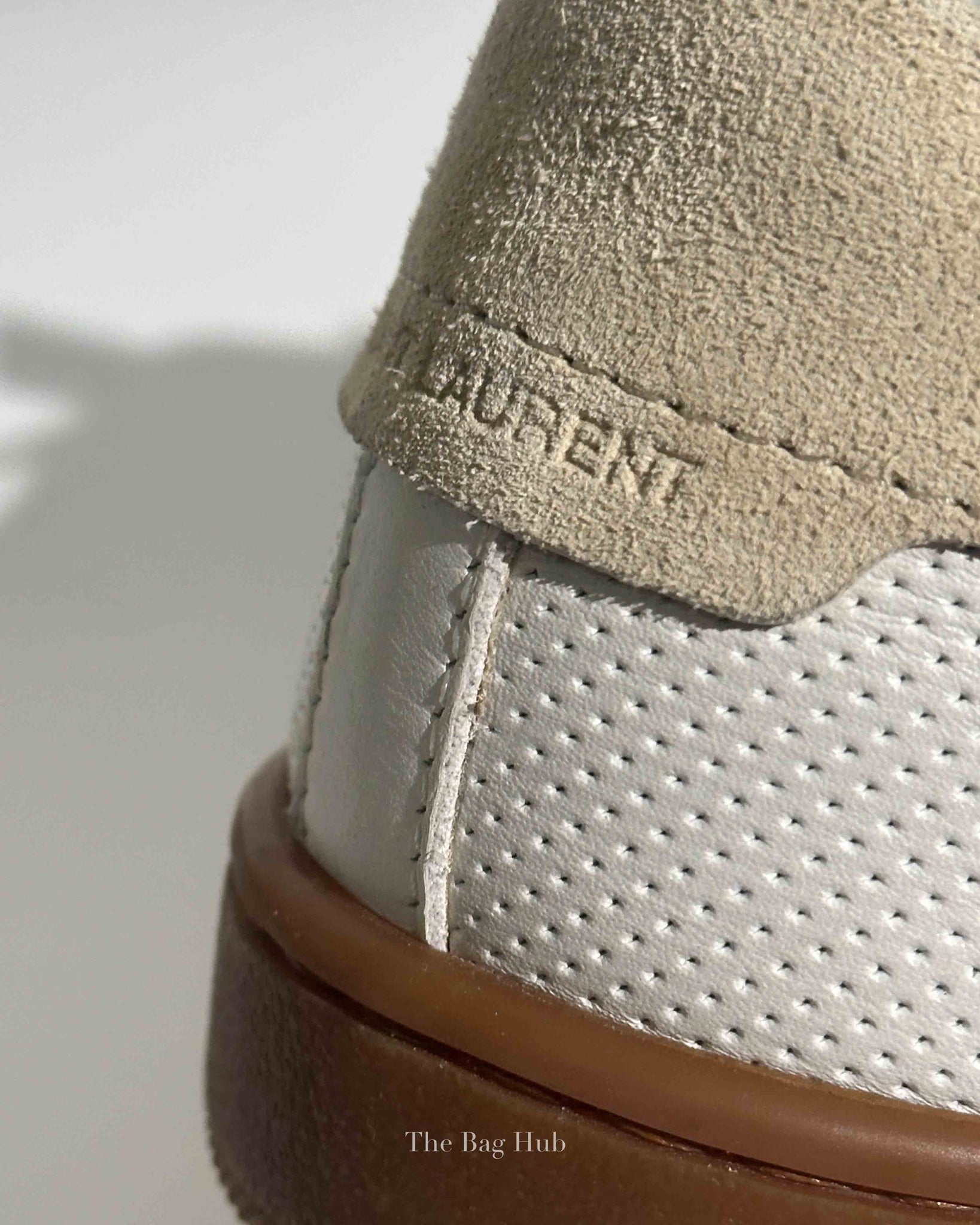 Saint Laurent White Leather Court Classic SL/10 Sneakers Size 37