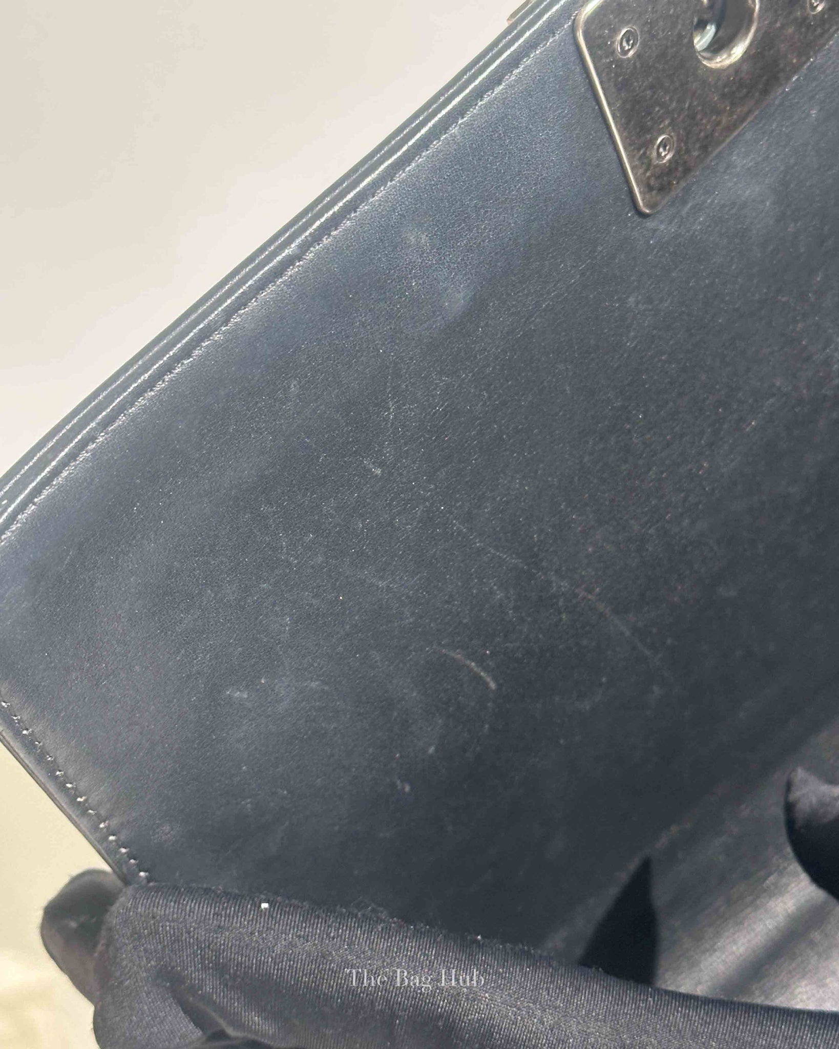 Chanel Black Lambskin Medium Boy Flap Bag RHW