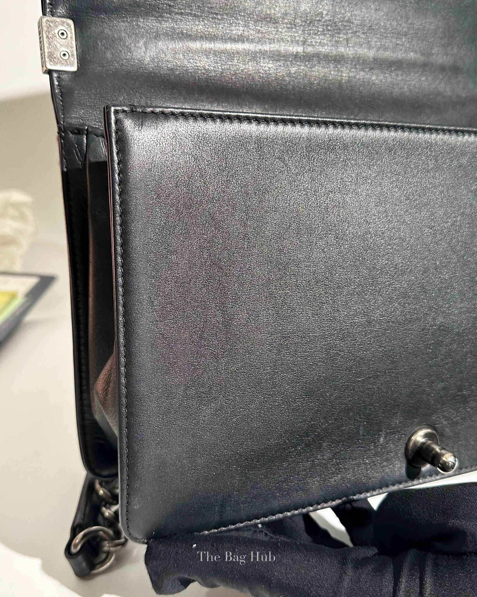 Chanel Black Lambskin Medium Boy Flap Bag RHW