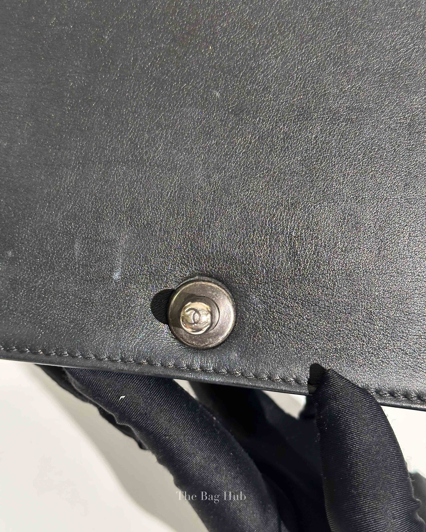 Chanel Black Lambskin Medium Boy Flap Bag RHW