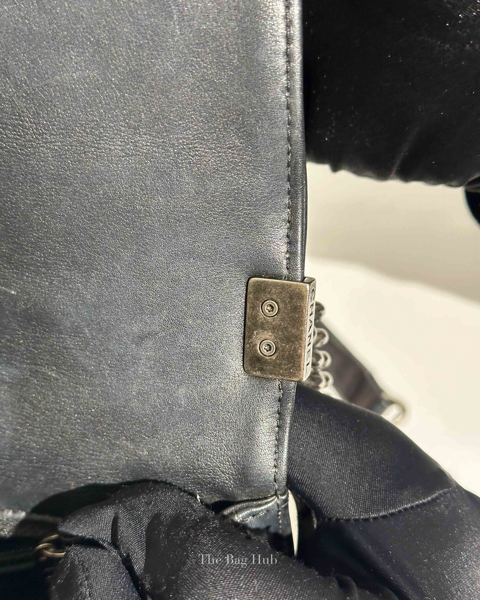 Chanel Black Lambskin Medium Boy Flap Bag RHW