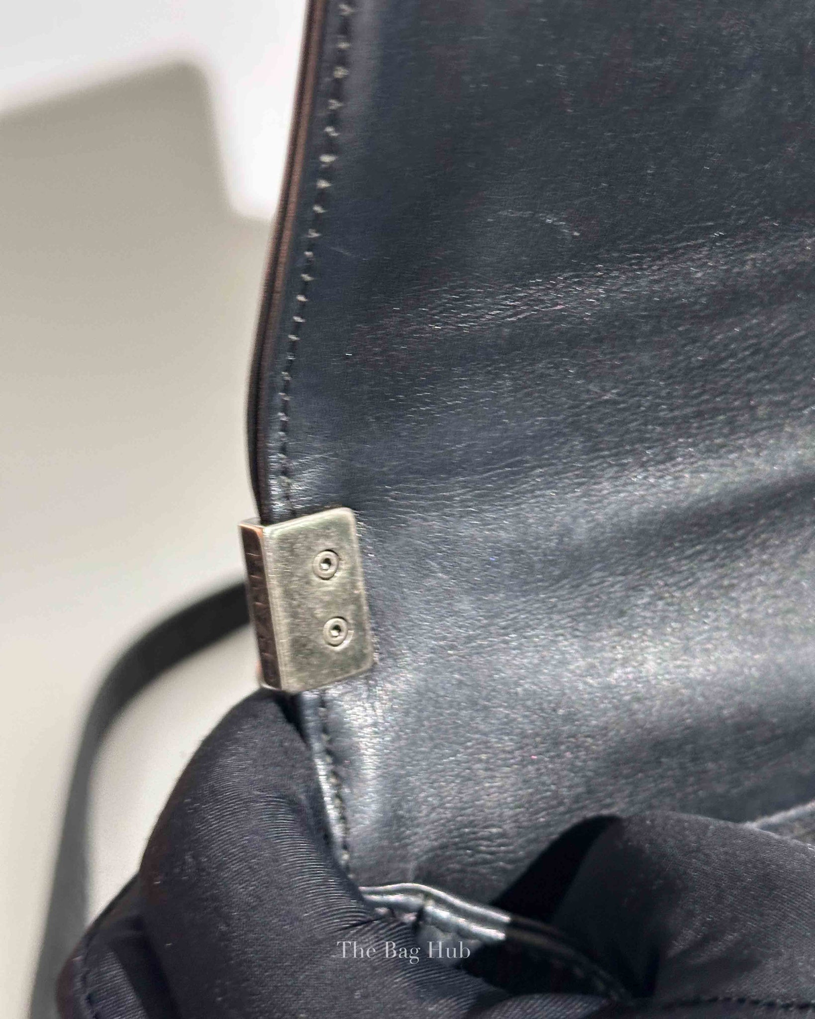 Chanel Black Lambskin Medium Boy Flap Bag RHW