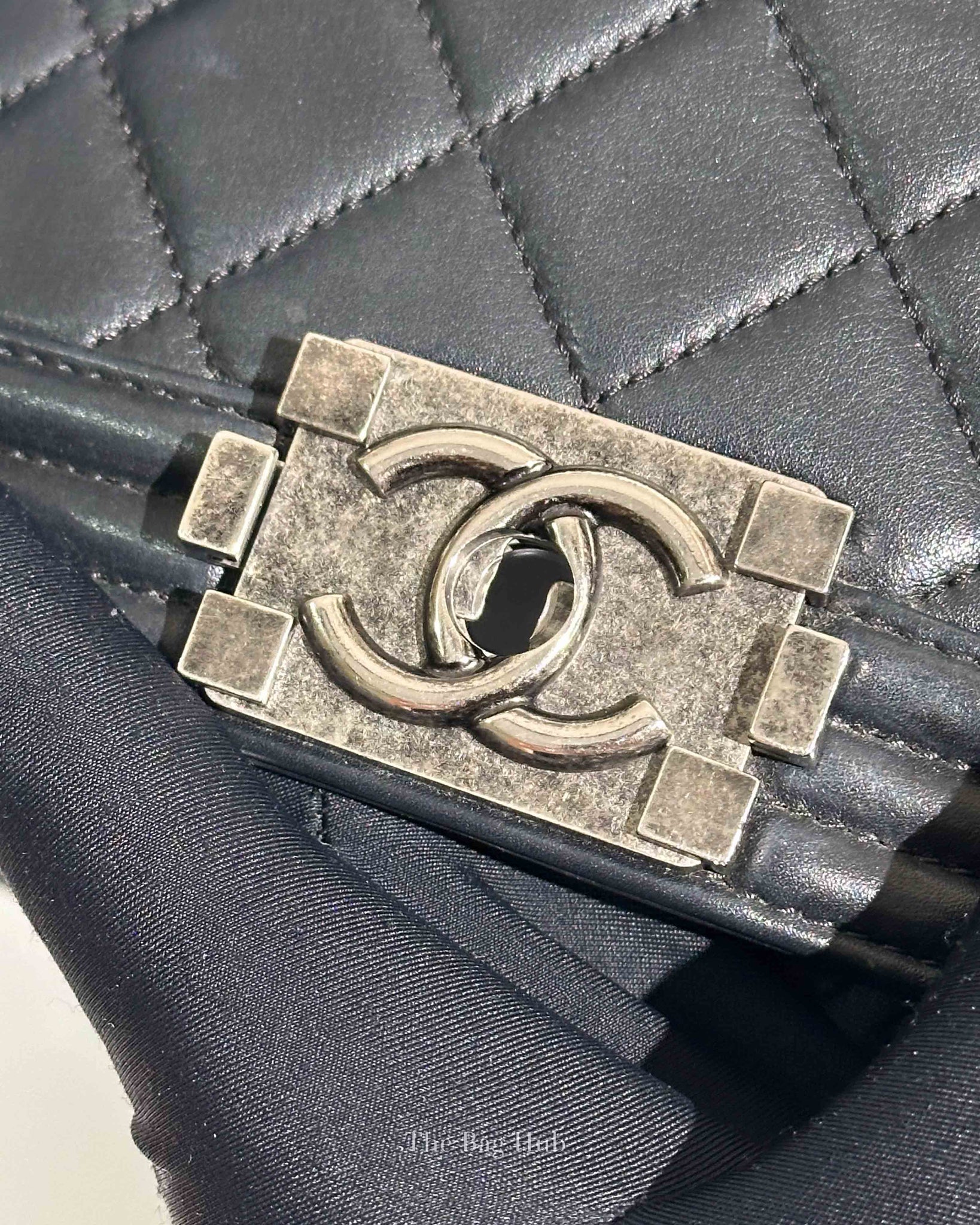 Chanel Black Lambskin Medium Boy Flap Bag RHW