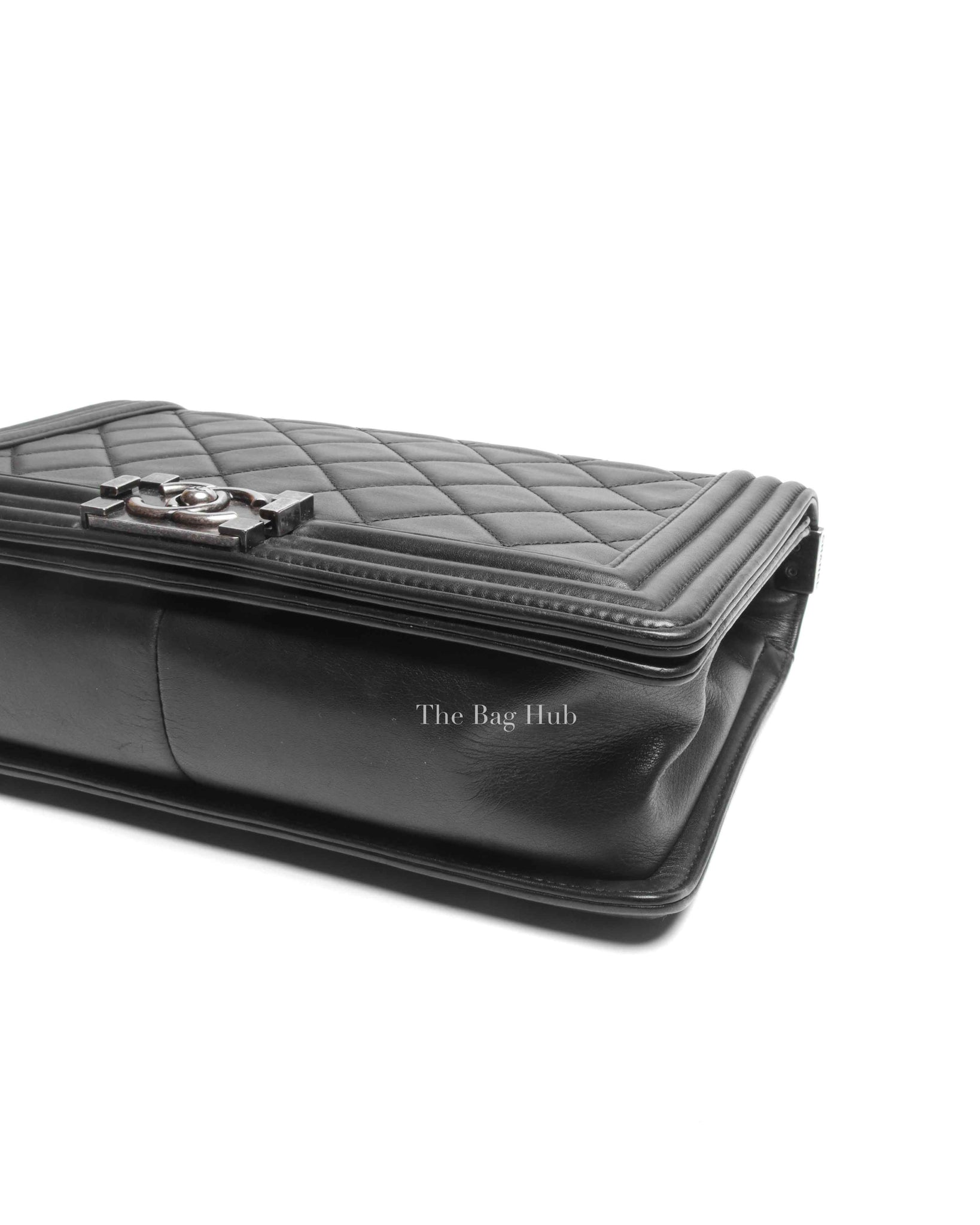 Chanel Black Lambskin Medium Boy Flap Bag RHW