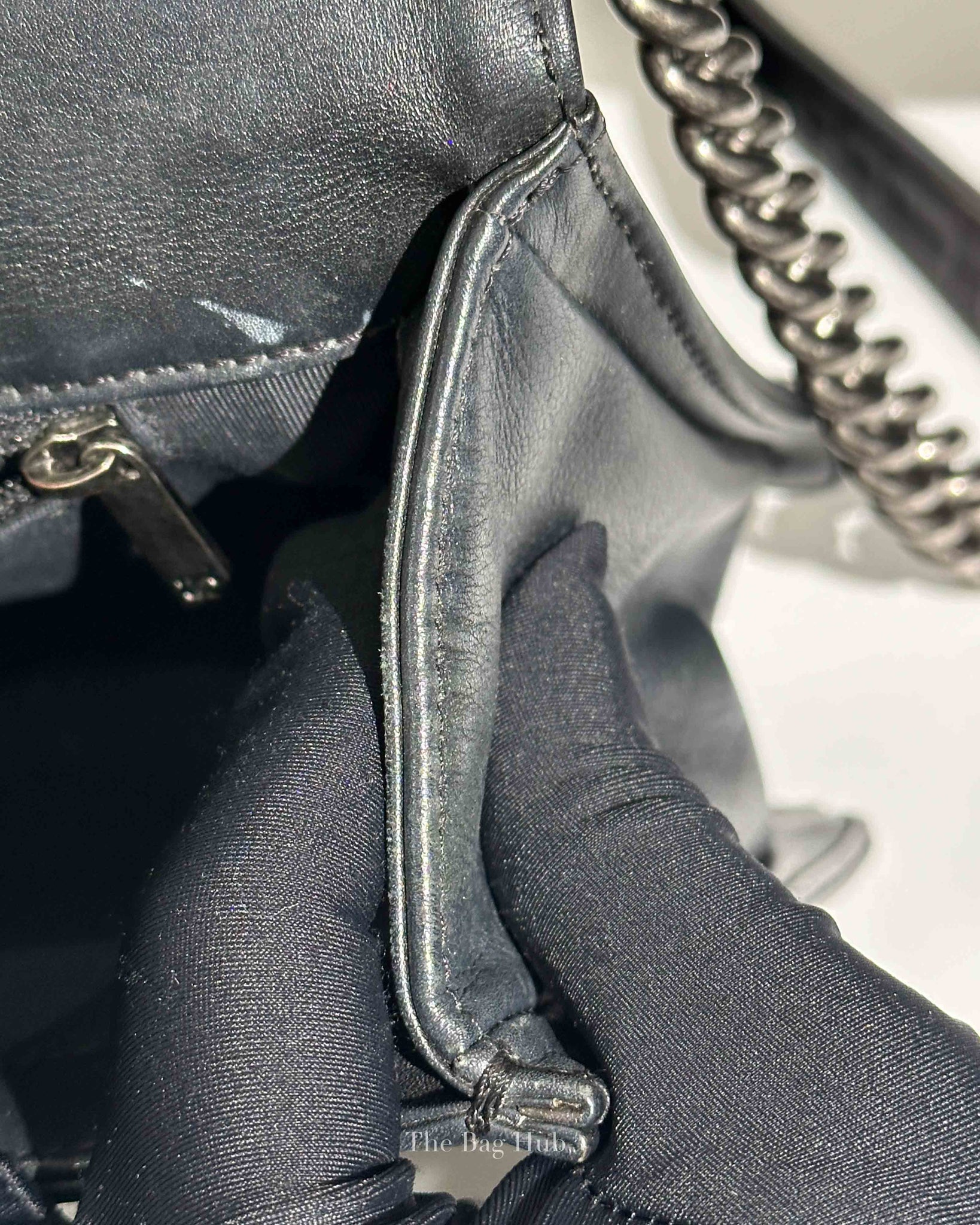 Chanel Black Lambskin Medium Boy Flap Bag RHW