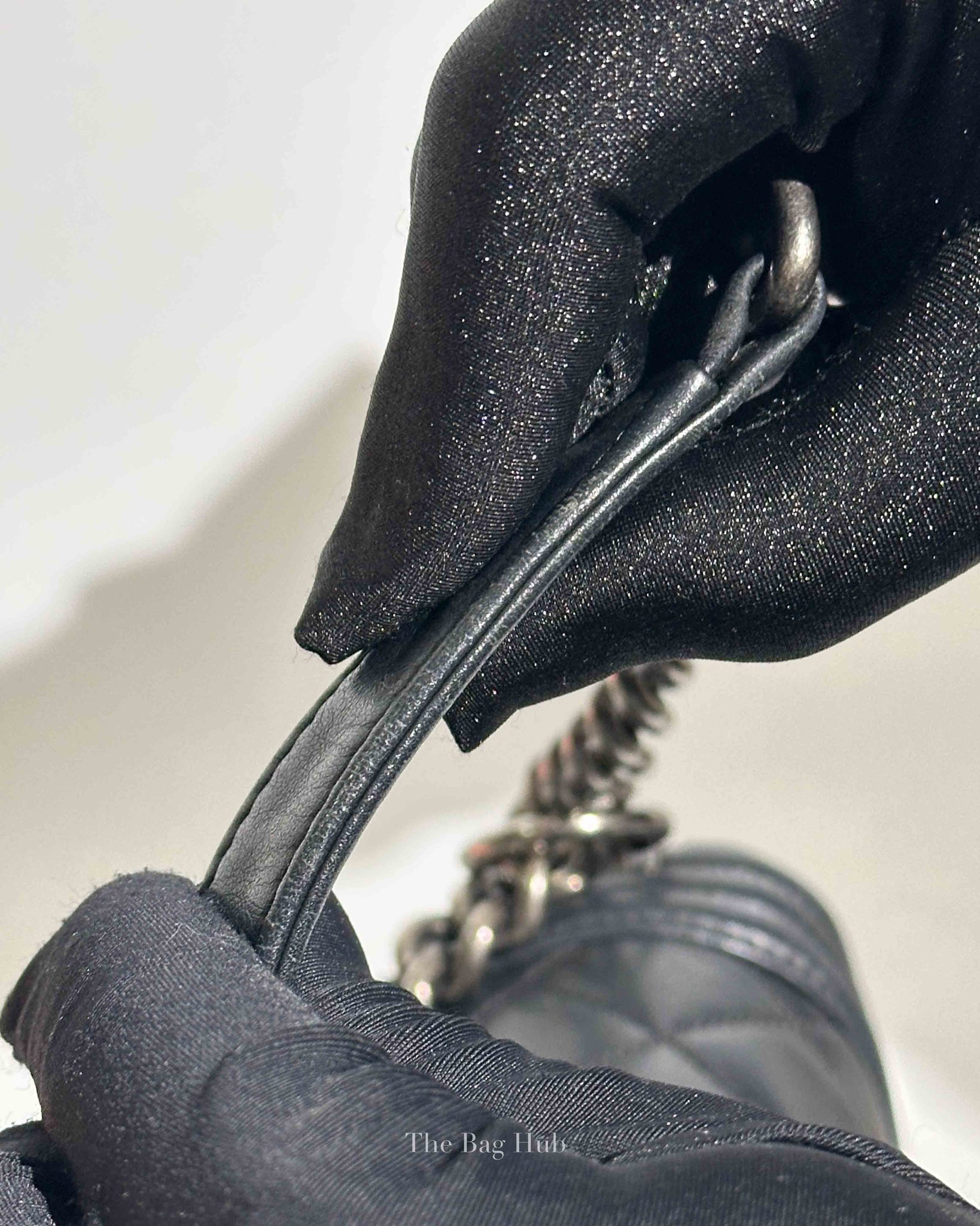 Chanel Black Lambskin Medium Boy Flap Bag RHW