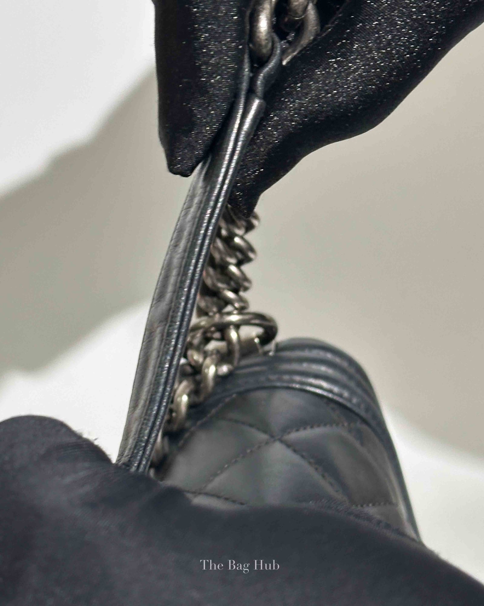 Chanel Black Lambskin Medium Boy Flap Bag RHW