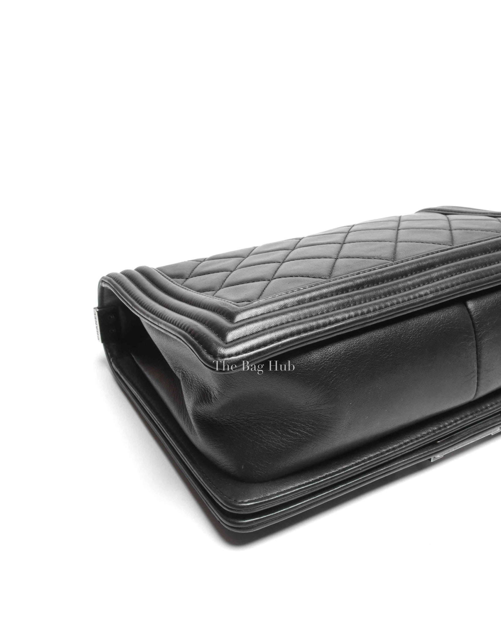 Chanel Black Lambskin Medium Boy Flap Bag RHW