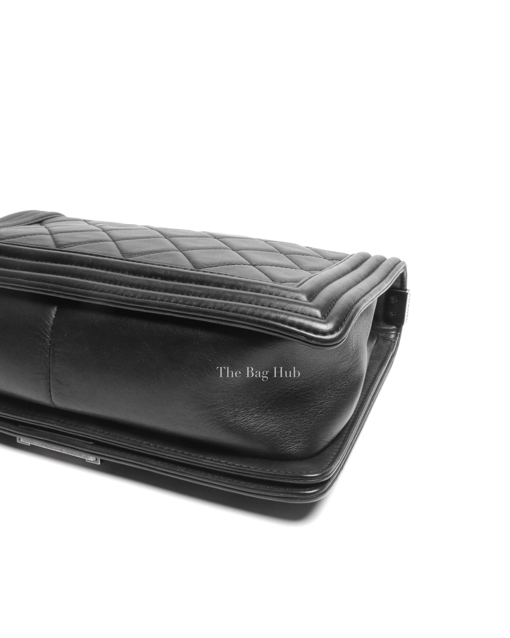 Chanel Black Lambskin Medium Boy Flap Bag RHW