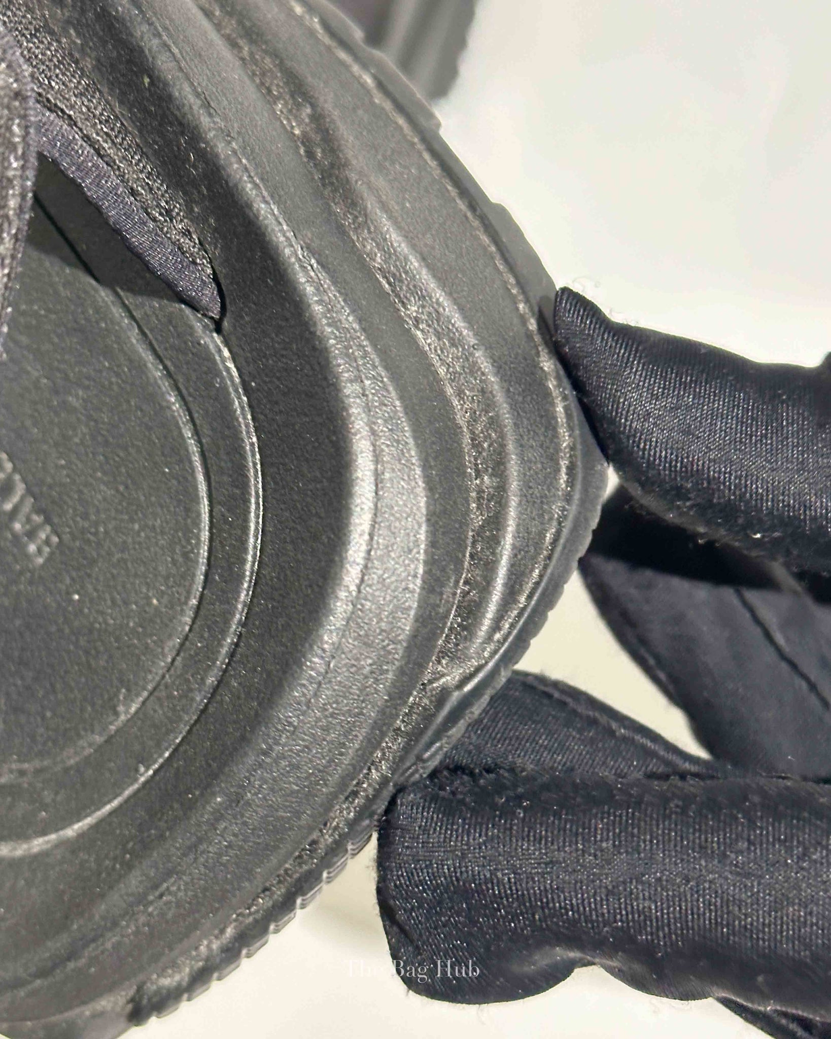 Balenciaga Black Fabric Tourist Sandals Size 37