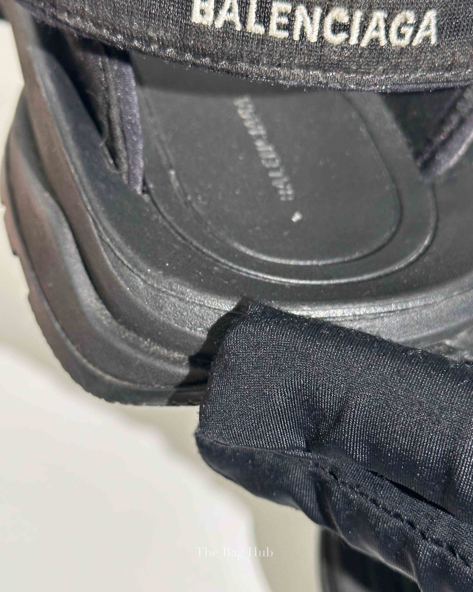 Balenciaga Black Fabric Tourist Sandals Size 37