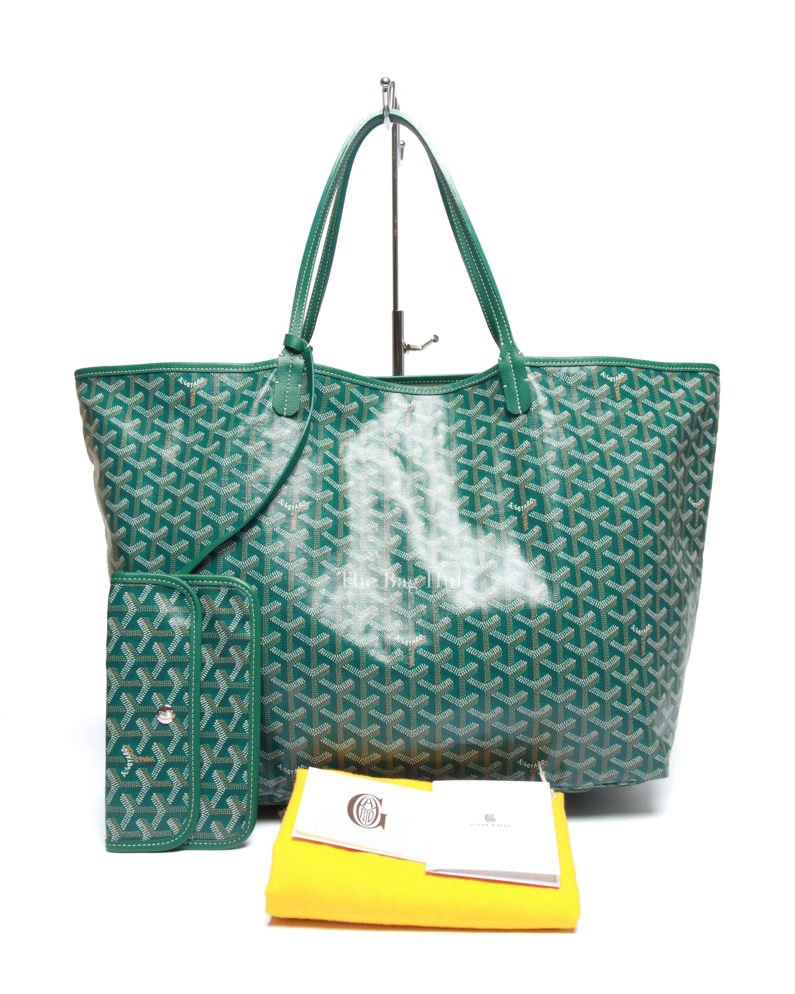 Goyard Green Goyardine Saint Louis GM Tote Bag