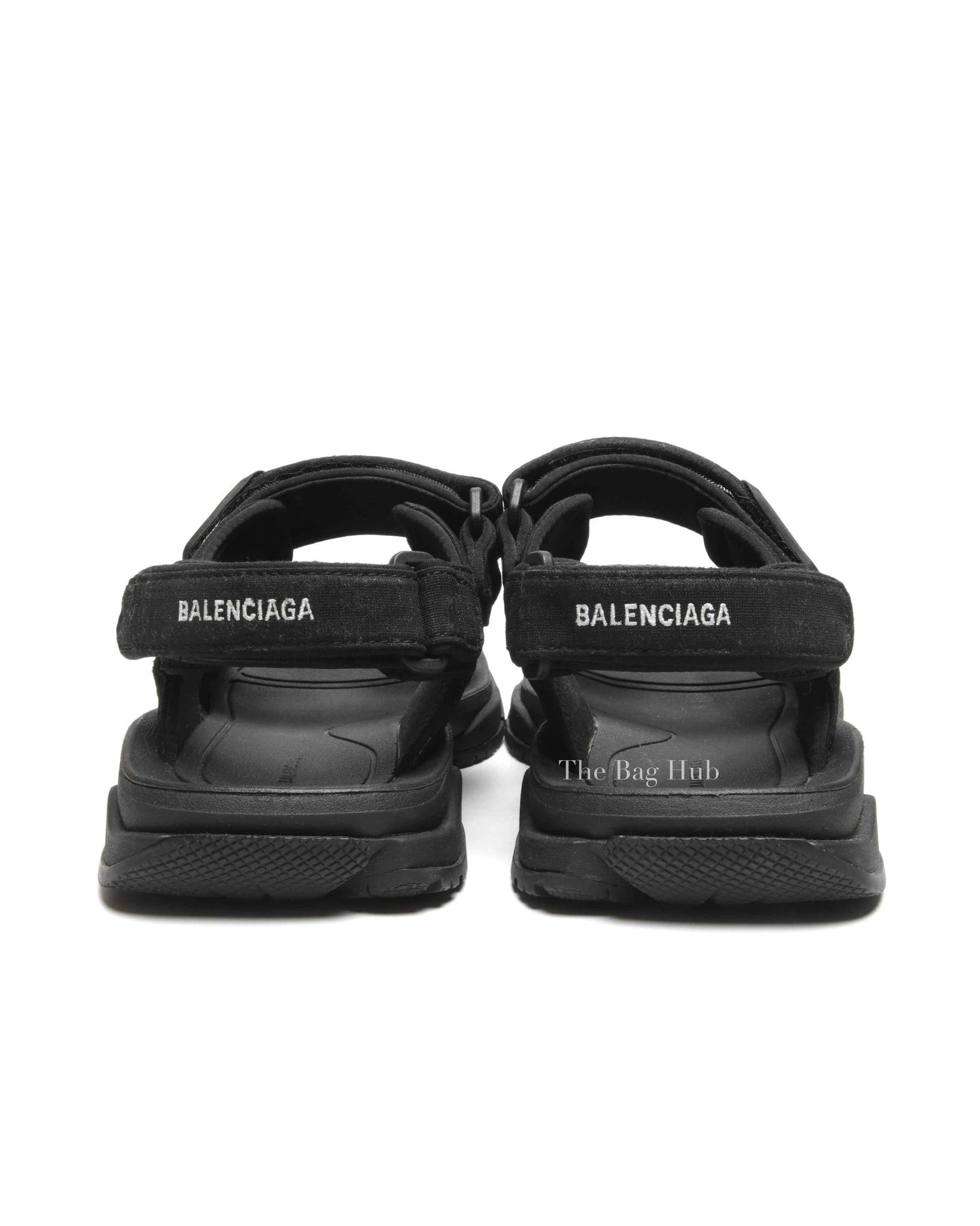 Balenciaga Black Fabric Tourist Sandals Size 37