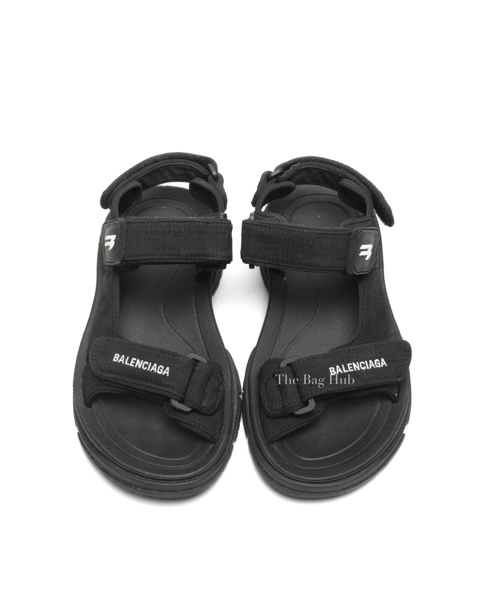 Balenciaga Black Fabric Tourist Sandals Size 37