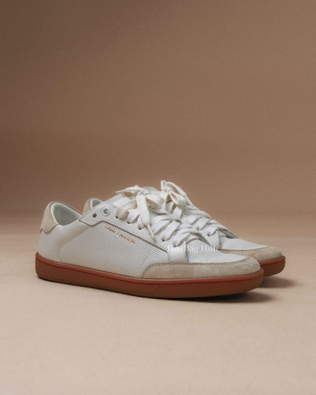 Saint Laurent White Leather Court Classic SL/10 Sneakers Size 37