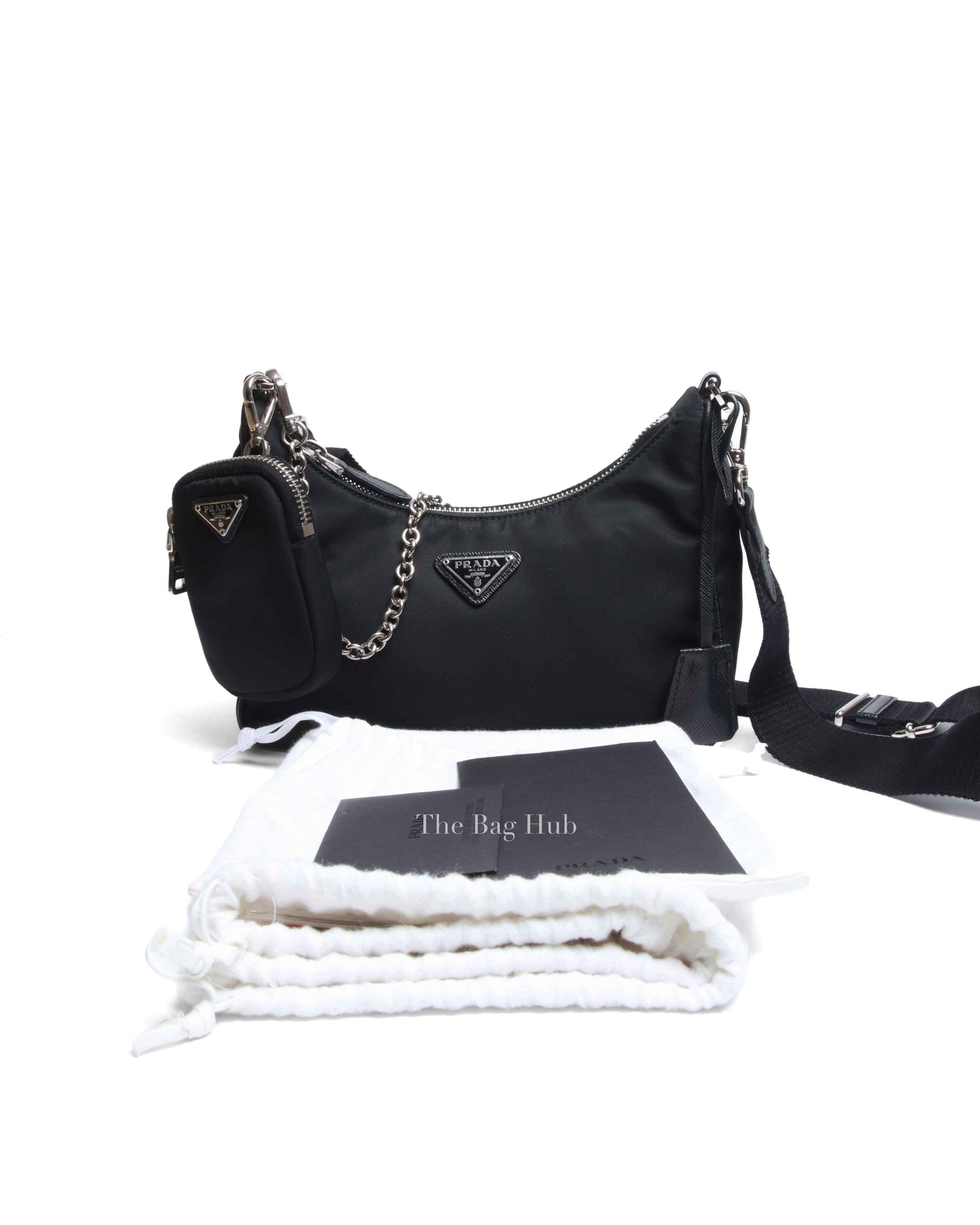 Prada Black Nylon Tessuto Re-Edition 2005 Shoulder Bag 1BH204