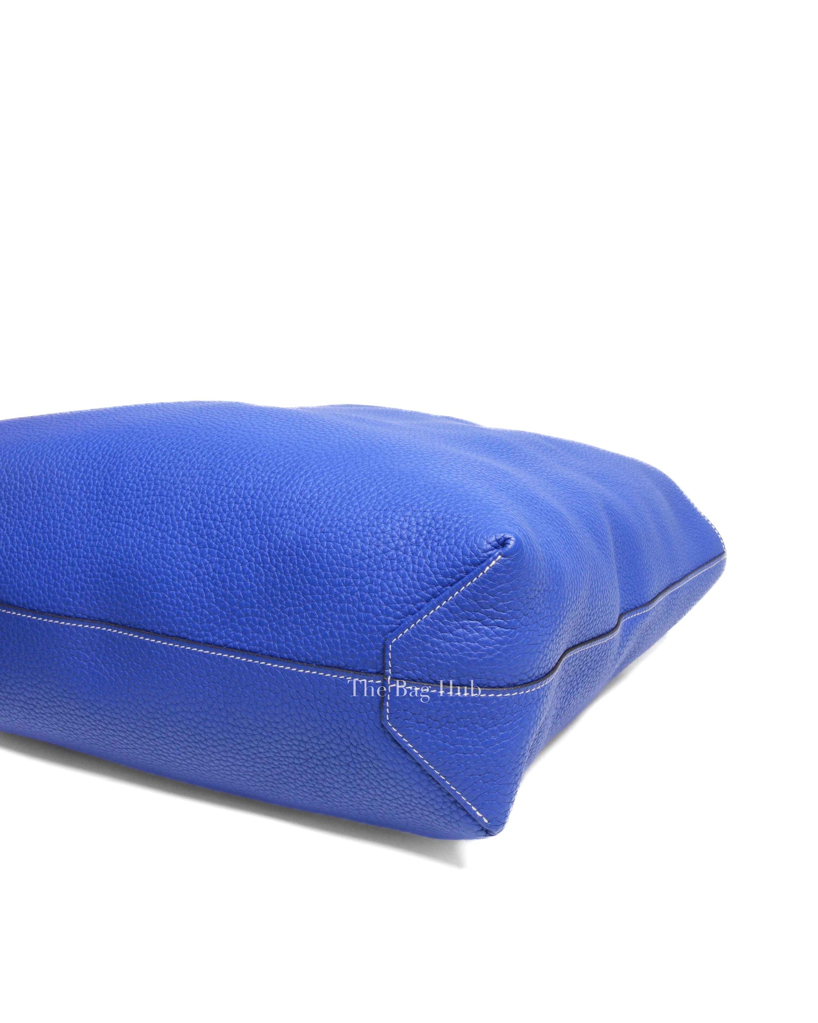 Hermes Bleu Electrique/Graphite Clemence Double Sens 45 Reversible Tote Bag