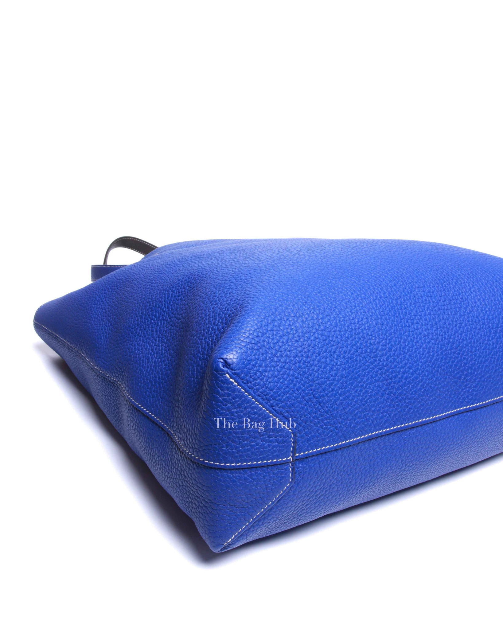 Hermes Bleu Electrique/Graphite Clemence Double Sens 45 Reversible Tote Bag