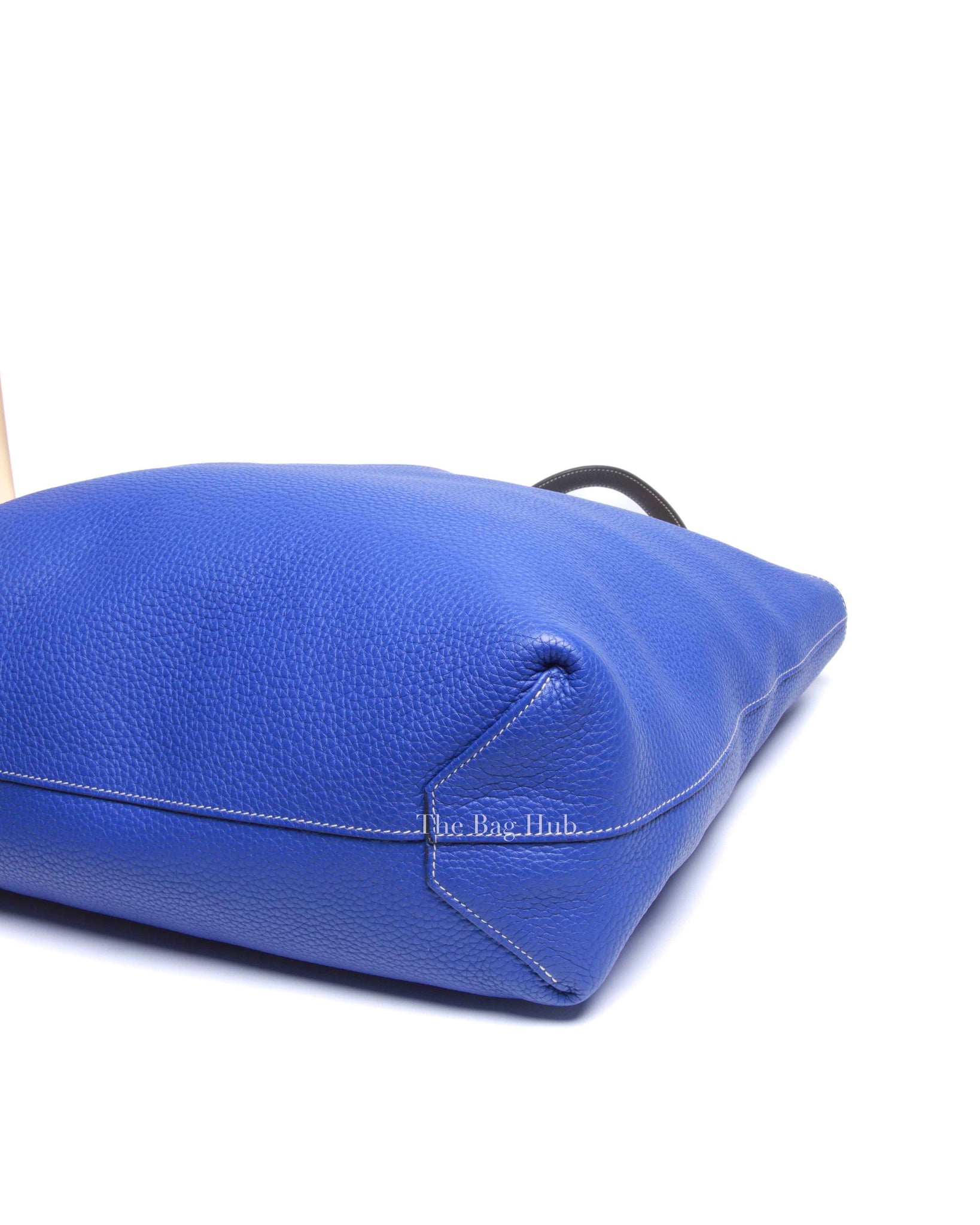 Hermes Bleu Electrique/Graphite Clemence Double Sens 45 Reversible Tote Bag