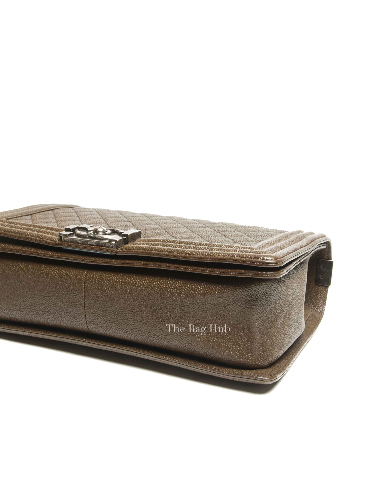 Chanel Olive Green Caviar Quilted Large Le Boy Bag RHW