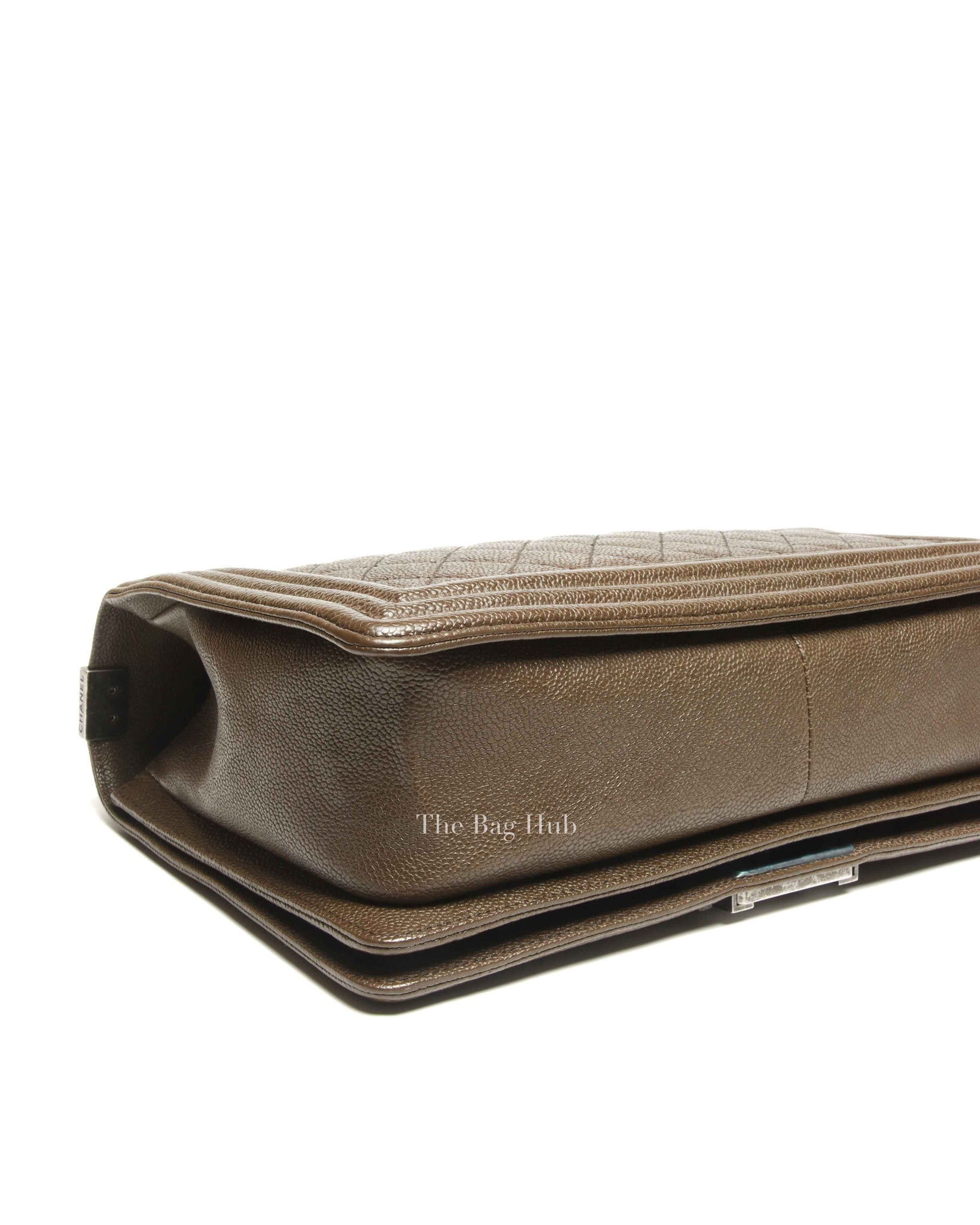 Chanel Olive Green Caviar Quilted Large Le Boy Bag RHW